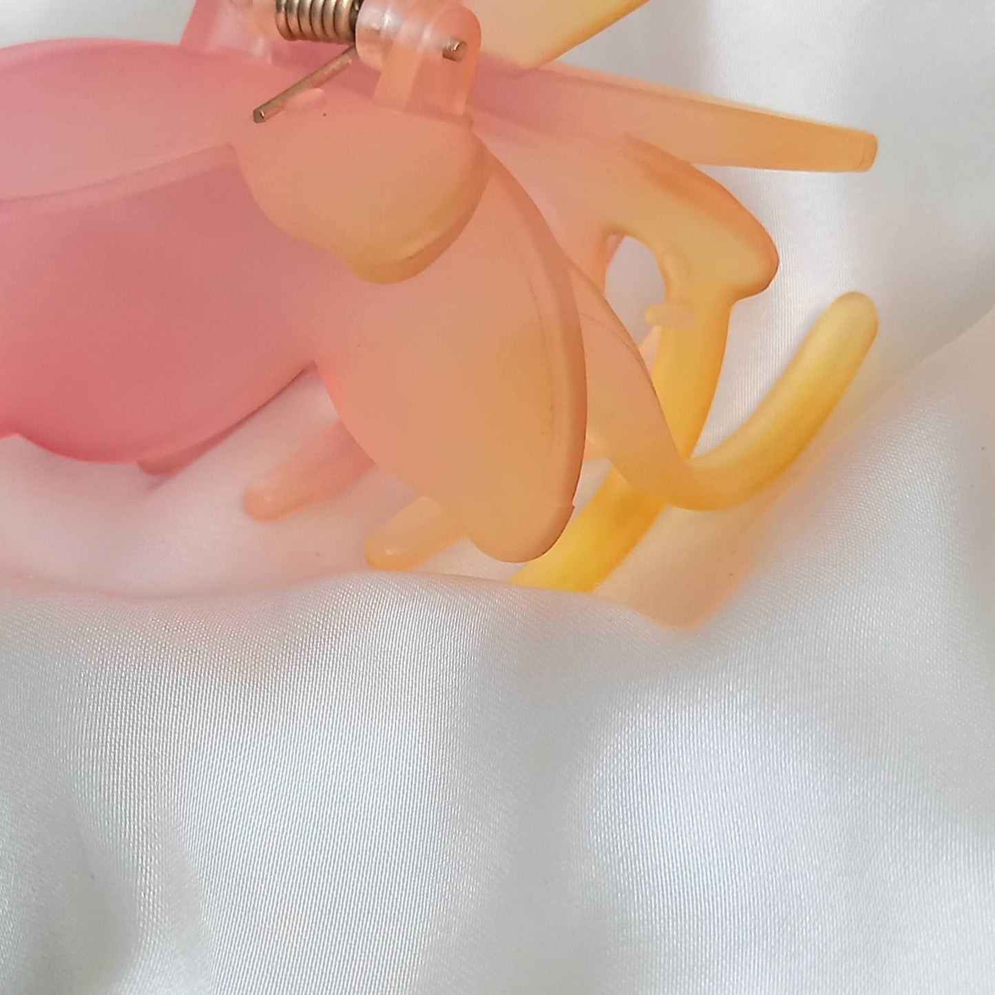 Butterfly Hair Clamp- Hair Clip, Pink Hair Accessories, Pink Hair Claw, Orange Funky Hair Clip, Orange Hair Clips In The UK, Butterflies