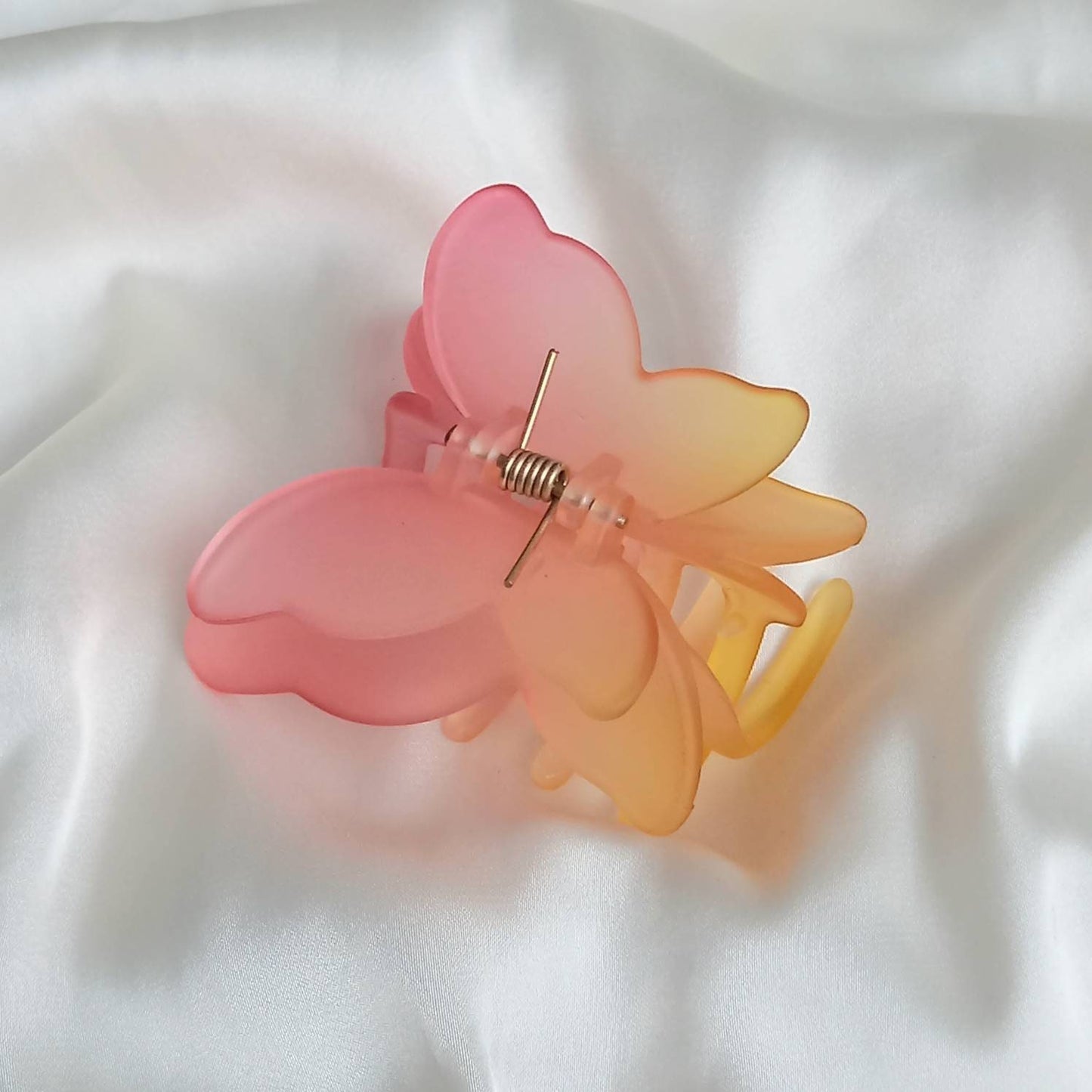 Butterfly Hair Clamp- Hair Clip, Pink Hair Accessories, Pink Hair Claw, Orange Funky Hair Clip, Orange Hair Clips In The UK, Butterflies