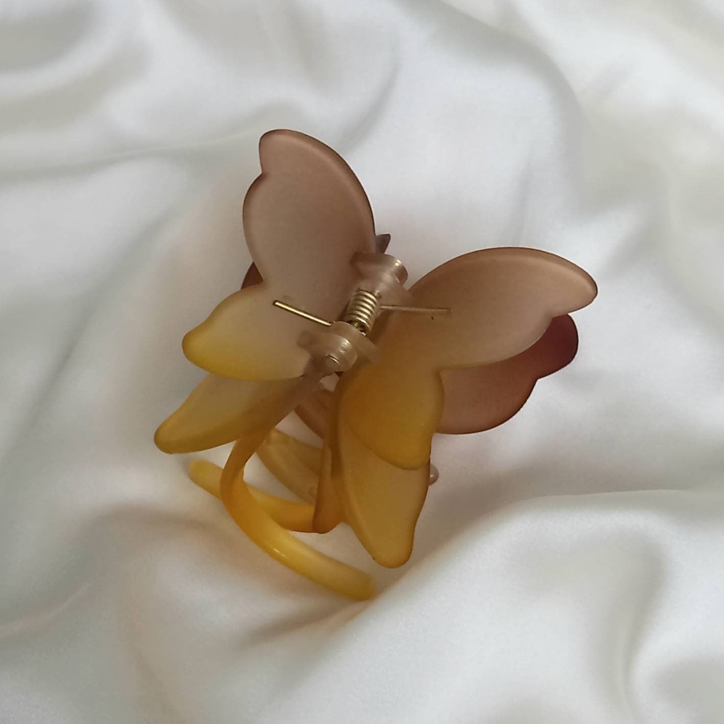 Butterfly Hair Clamp- Hair Clip, Orange Hair Accessories, Brown Hair Claw, Orange Funky Hair Clip, Brown Hair Clips In The UK, Butterflies