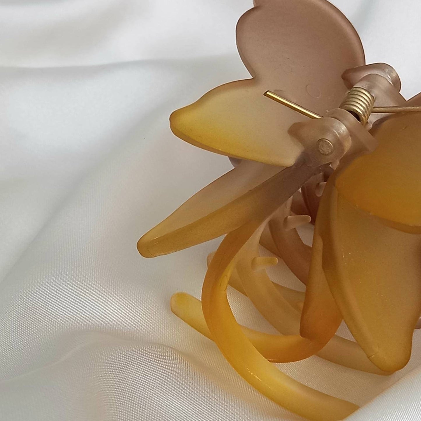 Butterfly Hair Clamp- Hair Clip, Orange Hair Accessories, Brown Hair Claw, Orange Funky Hair Clip, Brown Hair Clips In The UK, Butterflies