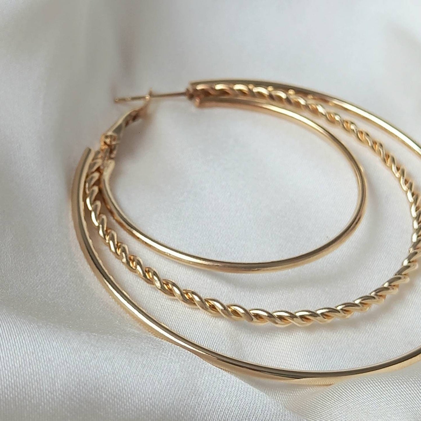 Gold Hoop Earrings - Gold Earrings,Gold Hoop Earrings In The UK,Gold Jewellery In The UK,Large Hoop Earrings,Large Hoops In The UK