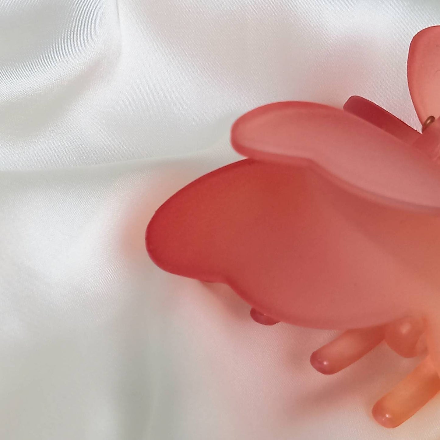 Butterfly Hair Clamp- Hair Clip, Red Hair Accessories, Red Hair Claw, Orange Funky Hair Clip, Red Hair Clips In The UK, Orange Butterflies