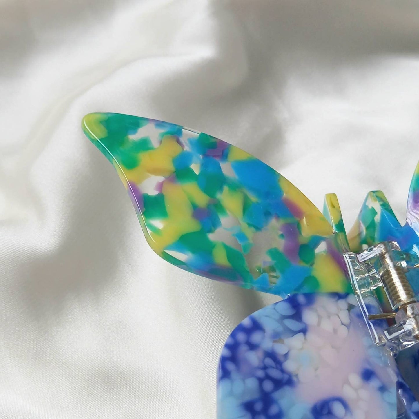 Colourful Butterfly Hair Clamp- Hair Clip, Blue Hair Accessories, Yellow Hair Claw, Funky Hair Clip, Blue Hair Clips In The UK, Butterflies