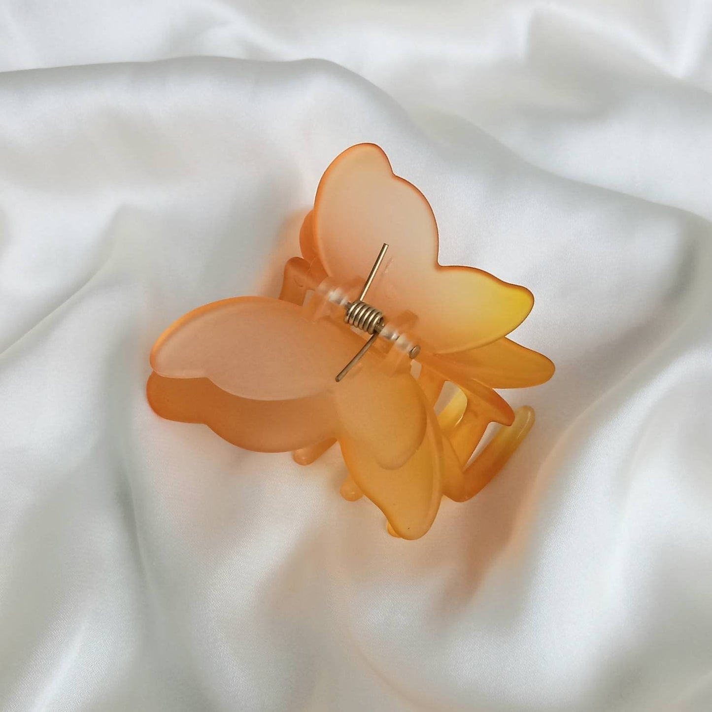 Butterfly Hair Clamp- Hair Clip, Orange Hair Claw, Orange Funky Hair Clip, Orange Hair Clips In The UK, Orange Butterfly Hair Clamp