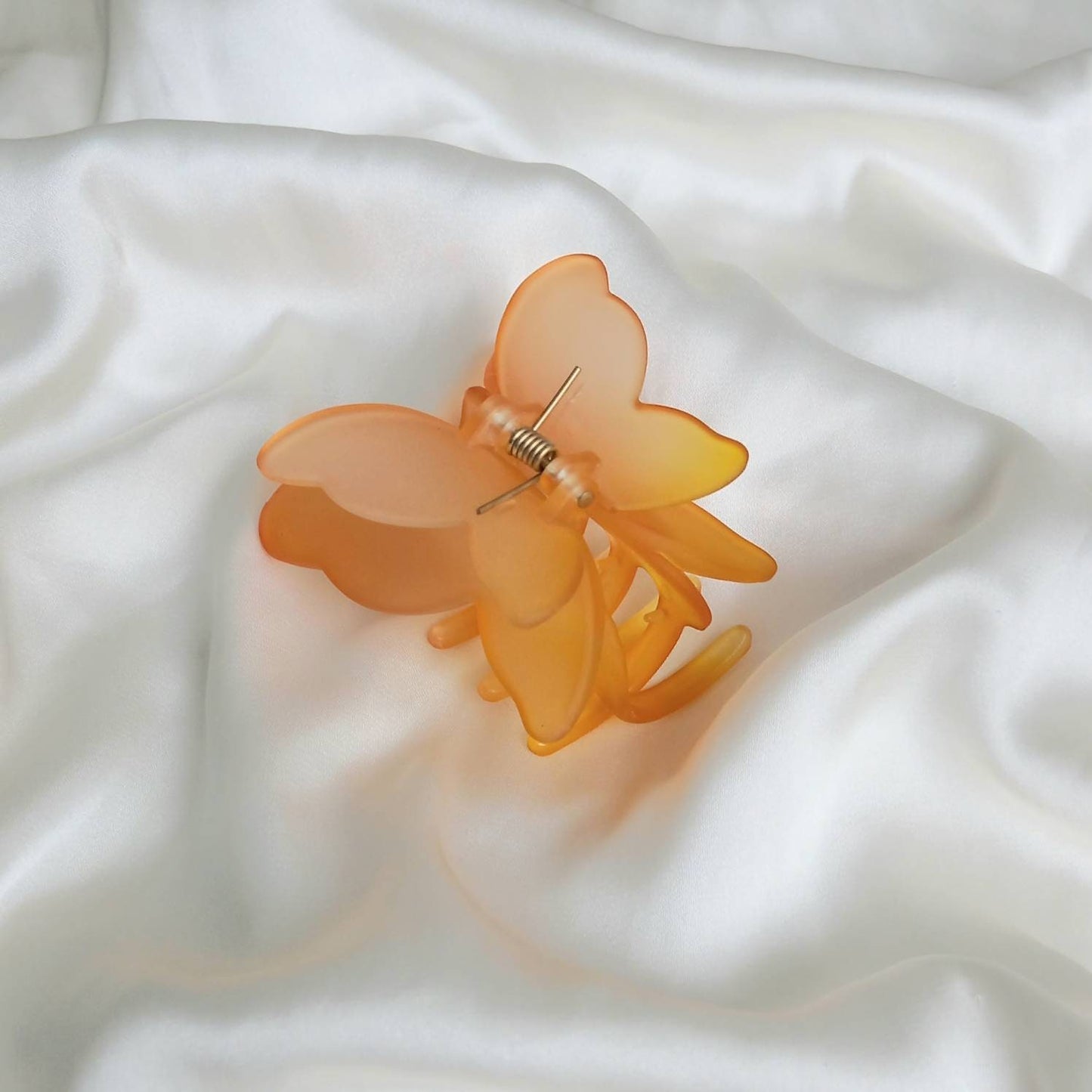 Butterfly Hair Clamp- Hair Clip, Orange Hair Claw, Orange Funky Hair Clip, Orange Hair Clips In The UK, Orange Butterfly Hair Clamp