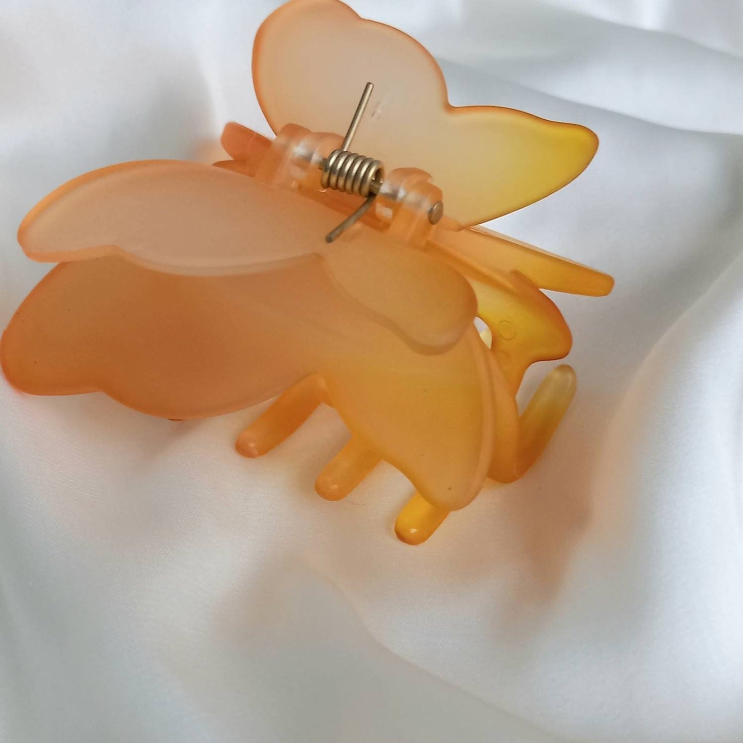 Butterfly Hair Clamp- Hair Clip, Orange Hair Claw, Orange Funky Hair Clip, Orange Hair Clips In The UK, Orange Butterfly Hair Clamp
