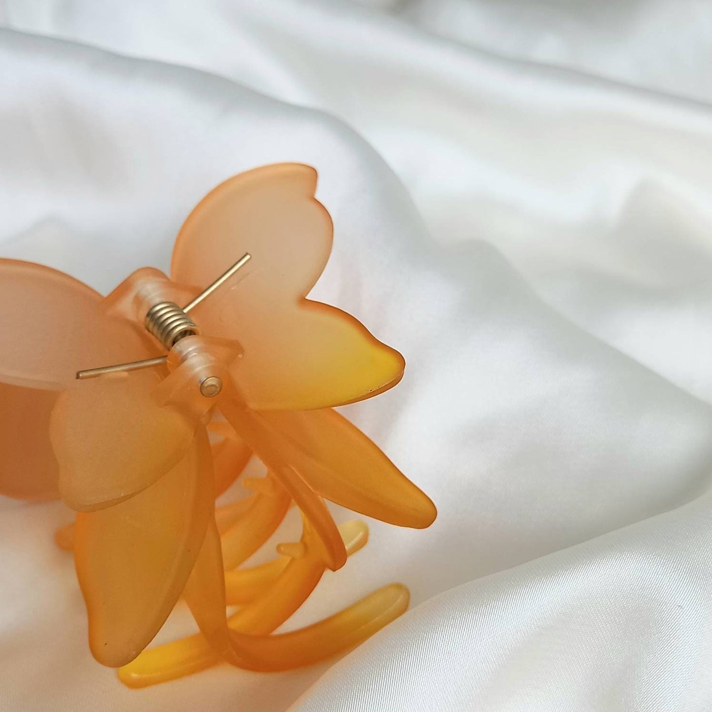 Butterfly Hair Clamp- Hair Clip, Orange Hair Claw, Orange Funky Hair Clip, Orange Hair Clips In The UK, Orange Butterfly Hair Clamp