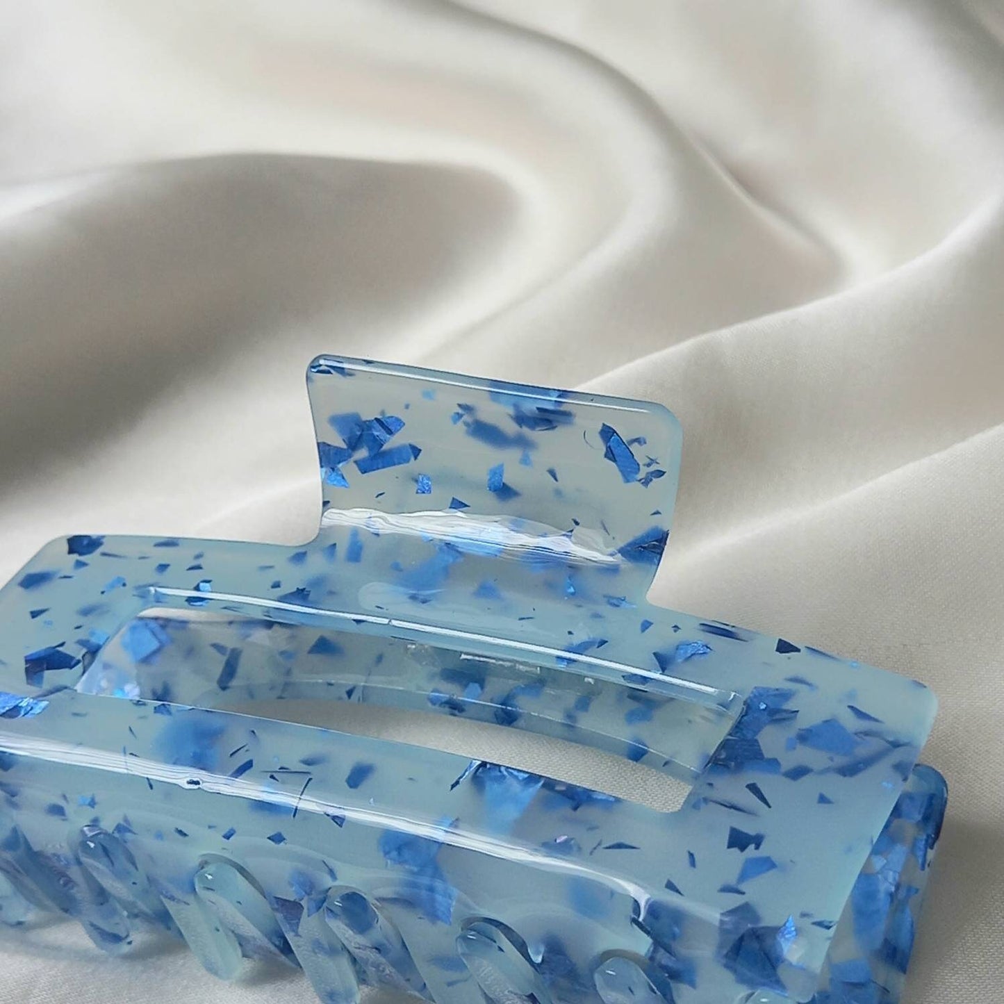 Blue Hair Clamp- Hair Clip, Blue Hair Accessories, Blue Hair Claw, Minimalistic Hair Clips, Funky Hair Clip, Blue Hair Clips In The UK