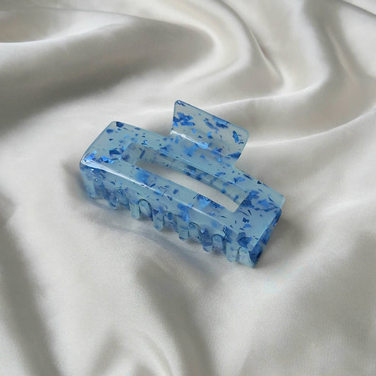 Blue Hair Clamp- Hair Clip, Blue Hair Accessories, Blue Hair Claw, Minimalistic Hair Clips, Funky Hair Clip, Blue Hair Clips In The UK