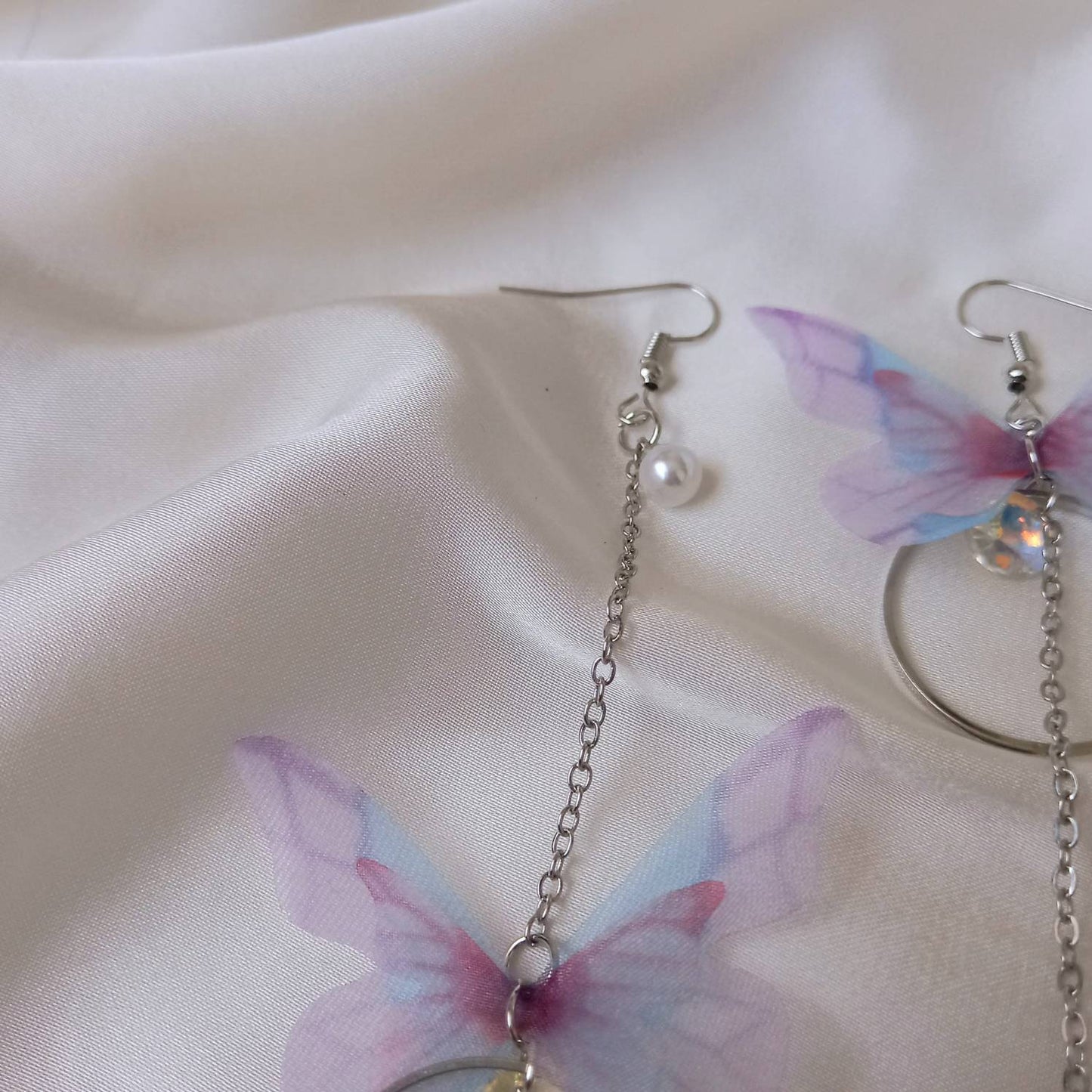 Silver Butterfly Drop Earrings - Lightweight Drop Earrings, Butterfly Earrings, Cute Earrings,Silver Earrings In The UK,Butterfly Jewellery