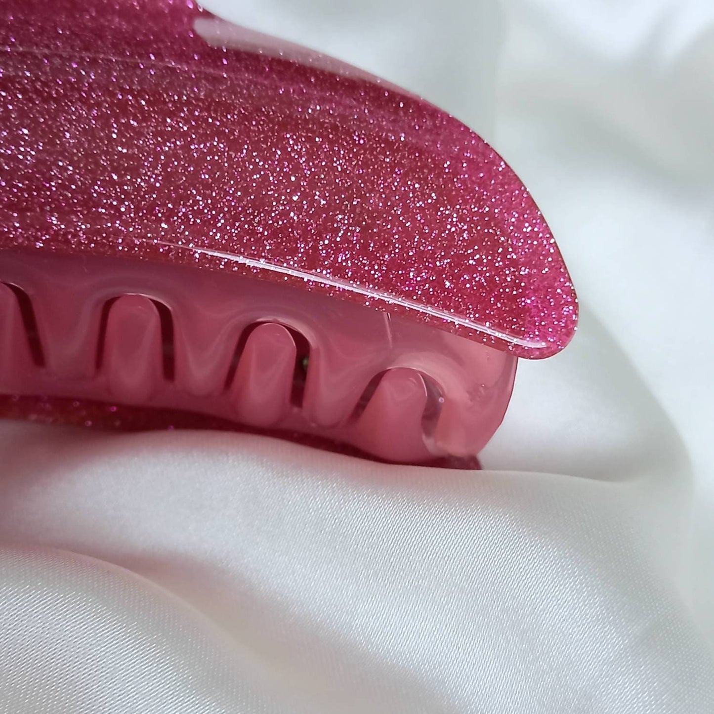 Pink Glitter Hair Clamp- Hair Clip, Pink Hair Accessories, Pink Hair Claw, Minimalistic Hair Clips, Funky Hair Clip, Hair Clips In The UK