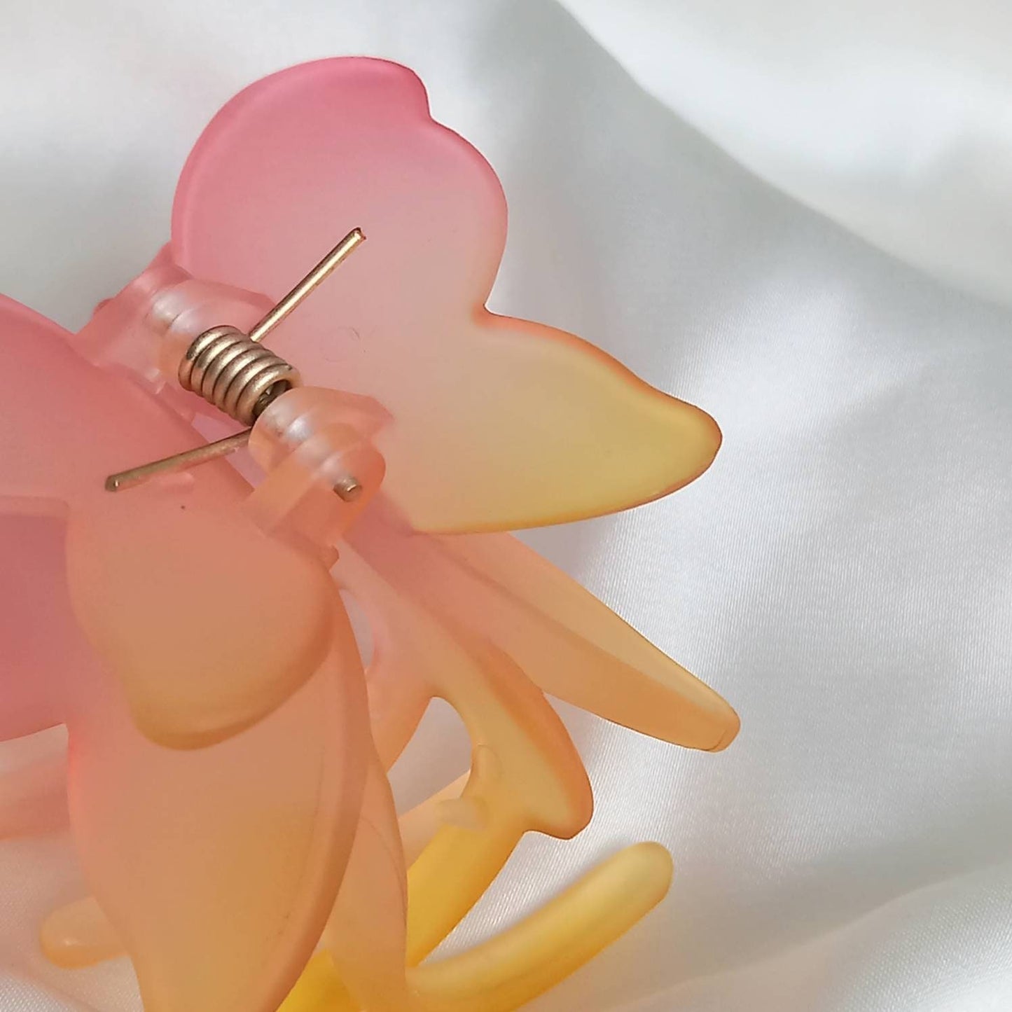 Butterfly Hair Clamp- Hair Clip, Pink Hair Accessories, Pink Hair Claw, Orange Funky Hair Clip, Orange Hair Clips In The UK, Butterflies