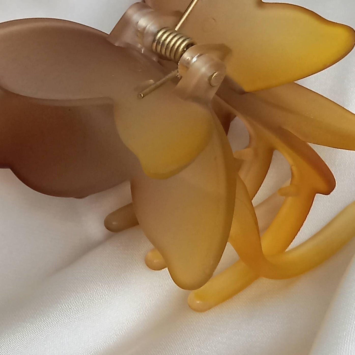 Butterfly Hair Clamp- Hair Clip, Orange Hair Accessories, Brown Hair Claw, Orange Funky Hair Clip, Brown Hair Clips In The UK, Butterflies