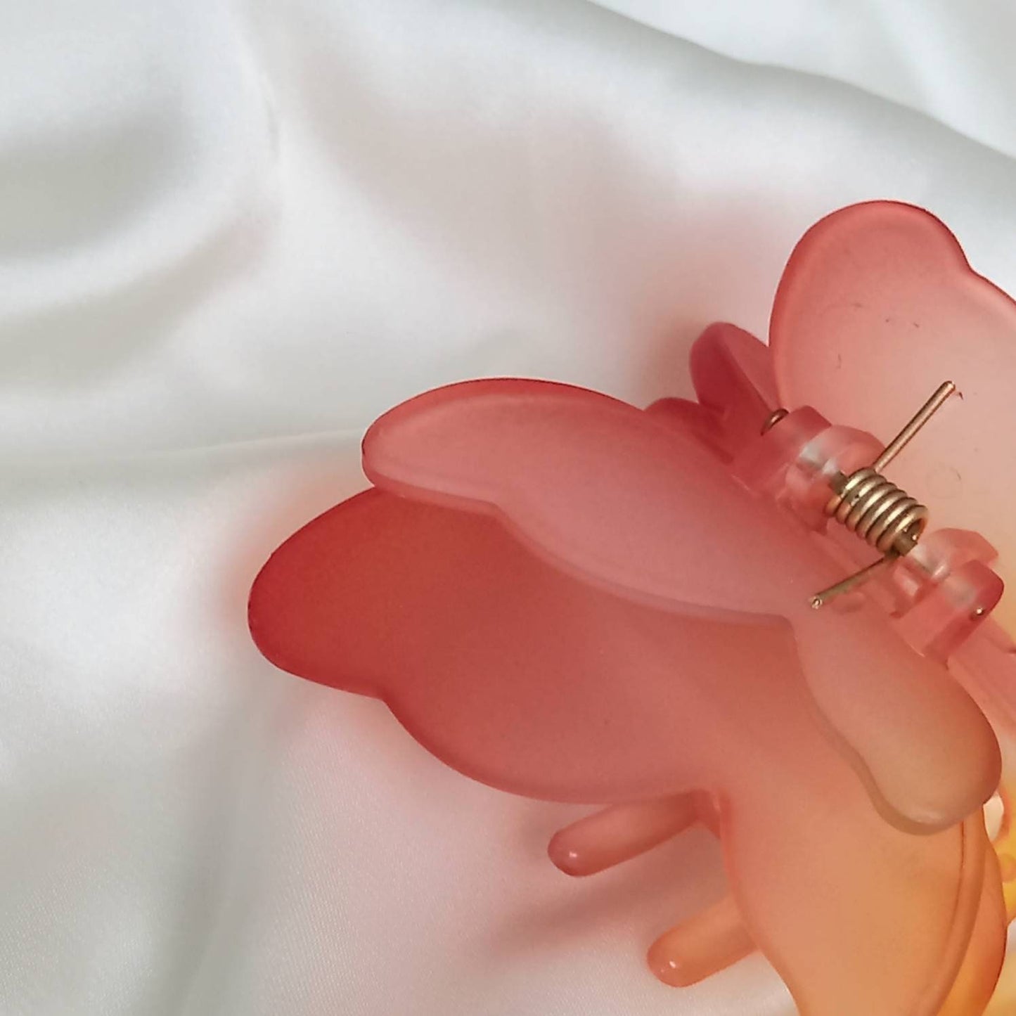 Butterfly Hair Clamp- Hair Clip, Red Hair Accessories, Red Hair Claw, Orange Funky Hair Clip, Red Hair Clips In The UK, Orange Butterflies