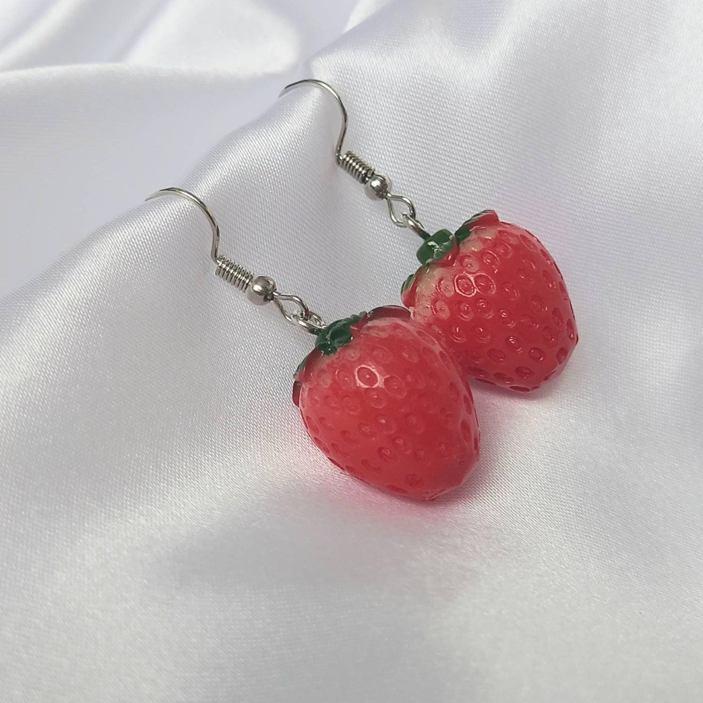 Strawberry Drop Earrings -  Strawberry Earrings,Novelty Earrings,Red Earrings In The UK,Funky Earrings,Unique Earrings,Jewellery In The UK