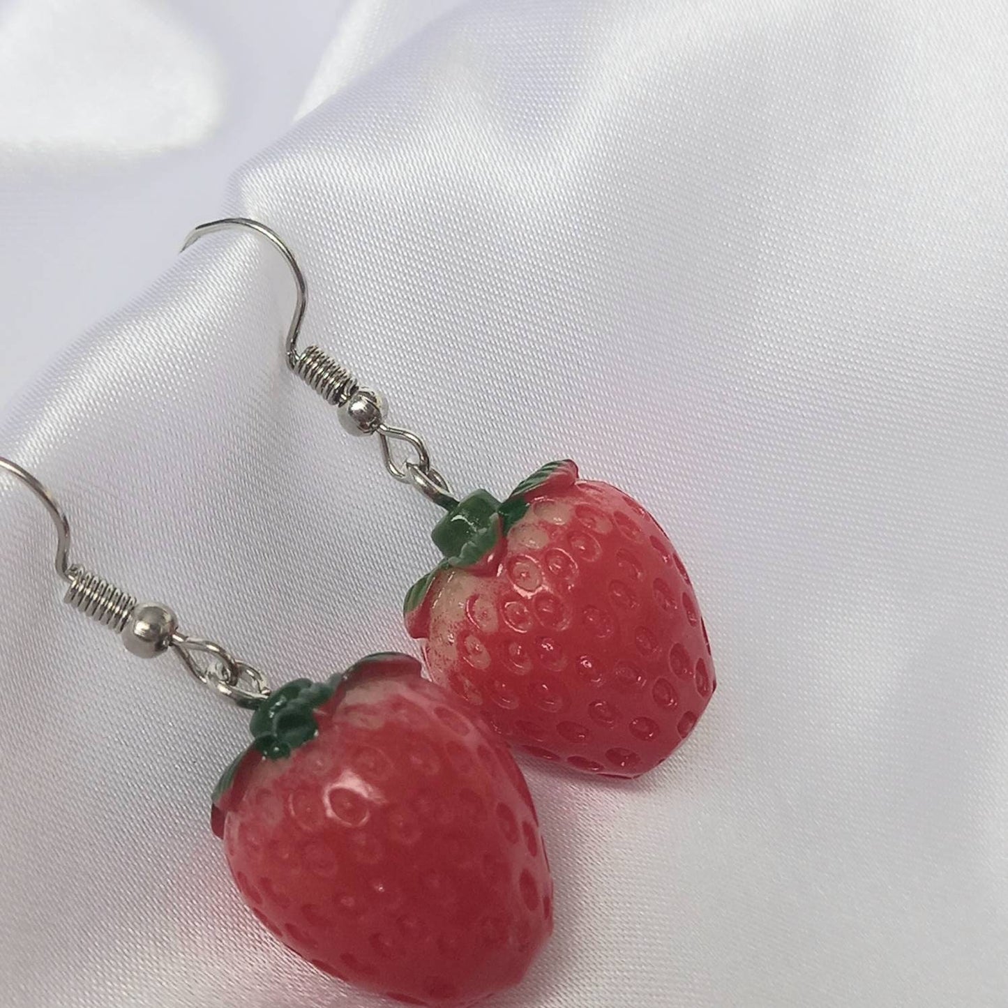 Strawberry Drop Earrings -  Strawberry Earrings,Novelty Earrings,Red Earrings In The UK,Funky Earrings,Unique Earrings,Jewellery In The UK