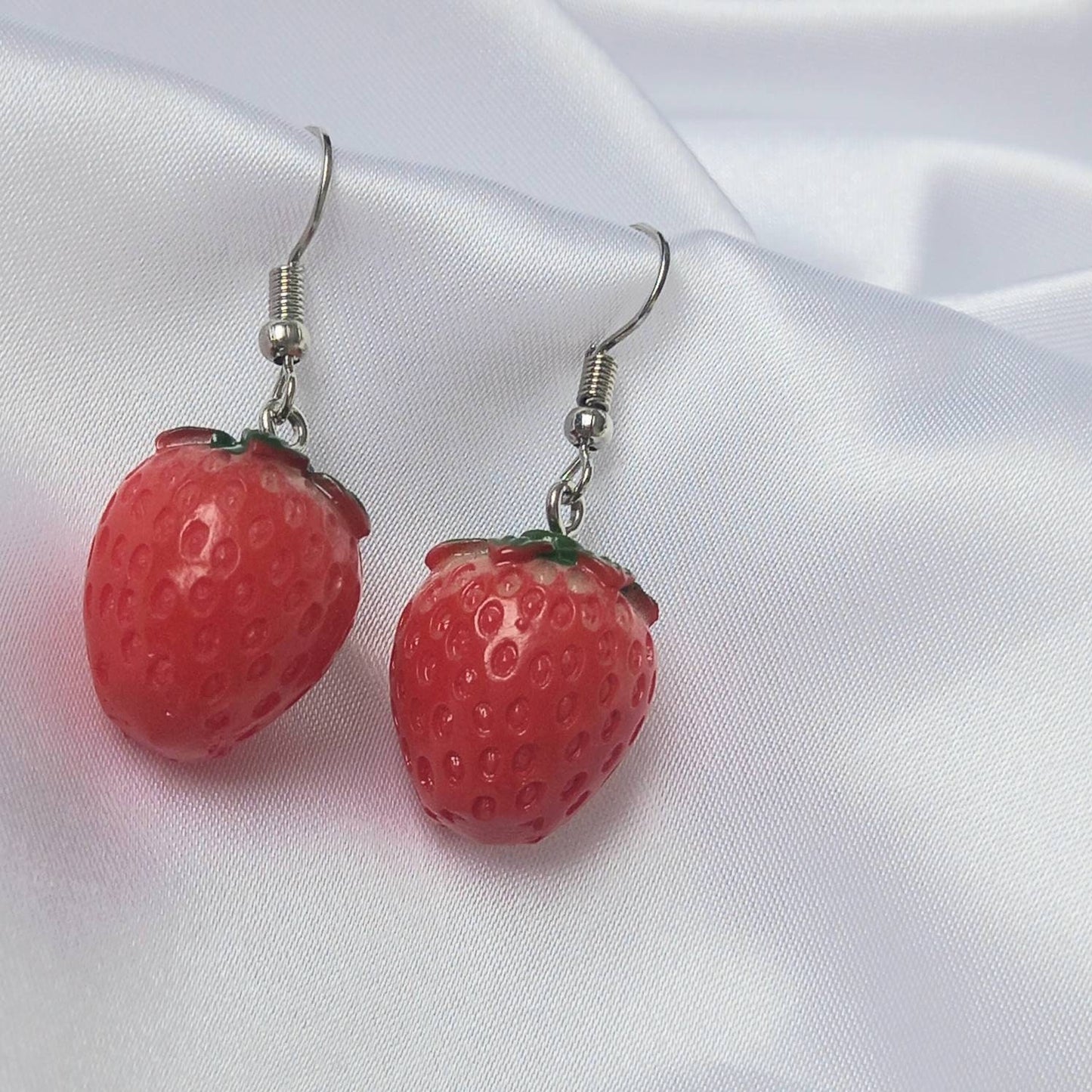 Strawberry Drop Earrings -  Strawberry Earrings,Novelty Earrings,Red Earrings In The UK,Funky Earrings,Unique Earrings,Jewellery In The UK