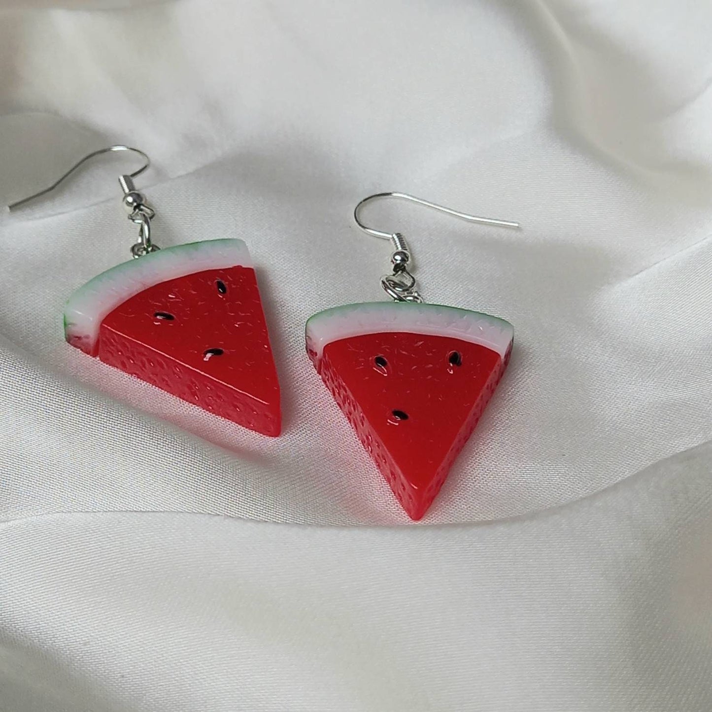 Watermelon Drop Earrings - Watermelon Earrings,Novelty Earrings,Red Earrings In The UK,Funky Earrings,Unique Earrings,Jewellery In The UK