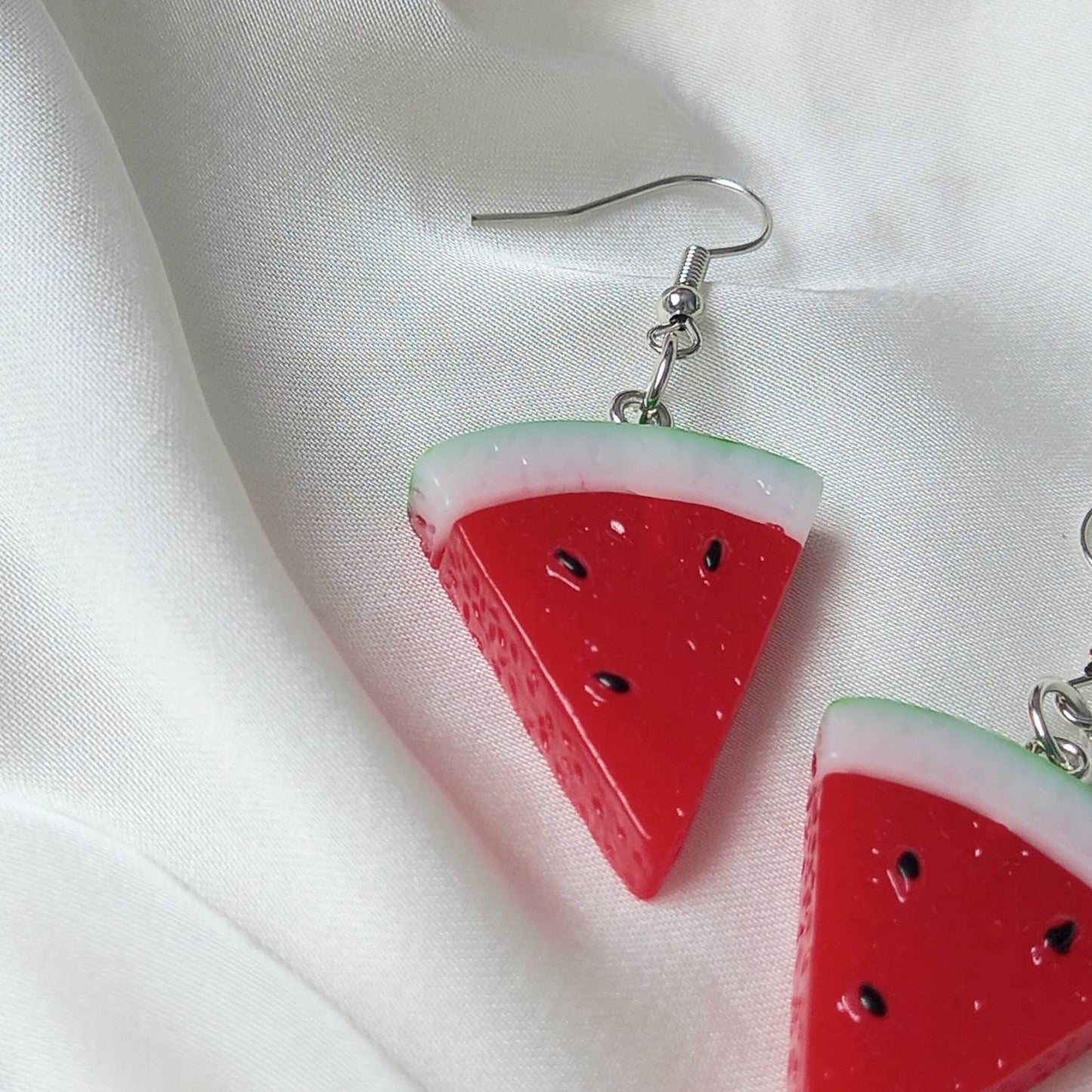 Watermelon Drop Earrings - Watermelon Earrings,Novelty Earrings,Red Earrings In The UK,Funky Earrings,Unique Earrings,Jewellery In The UK