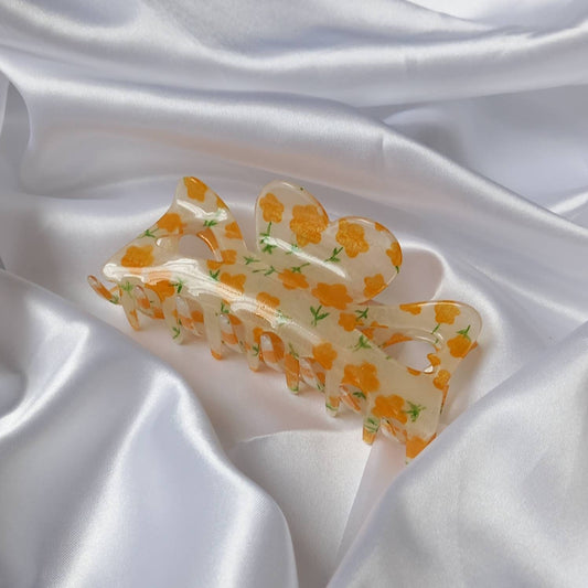 Large Orange Flower Hair Claw- Orange Hair Clip,Hair Accessories,Orange Hair Claw,Flower Hair Clips,Funky Hair Clip,Hair Clips In The UK