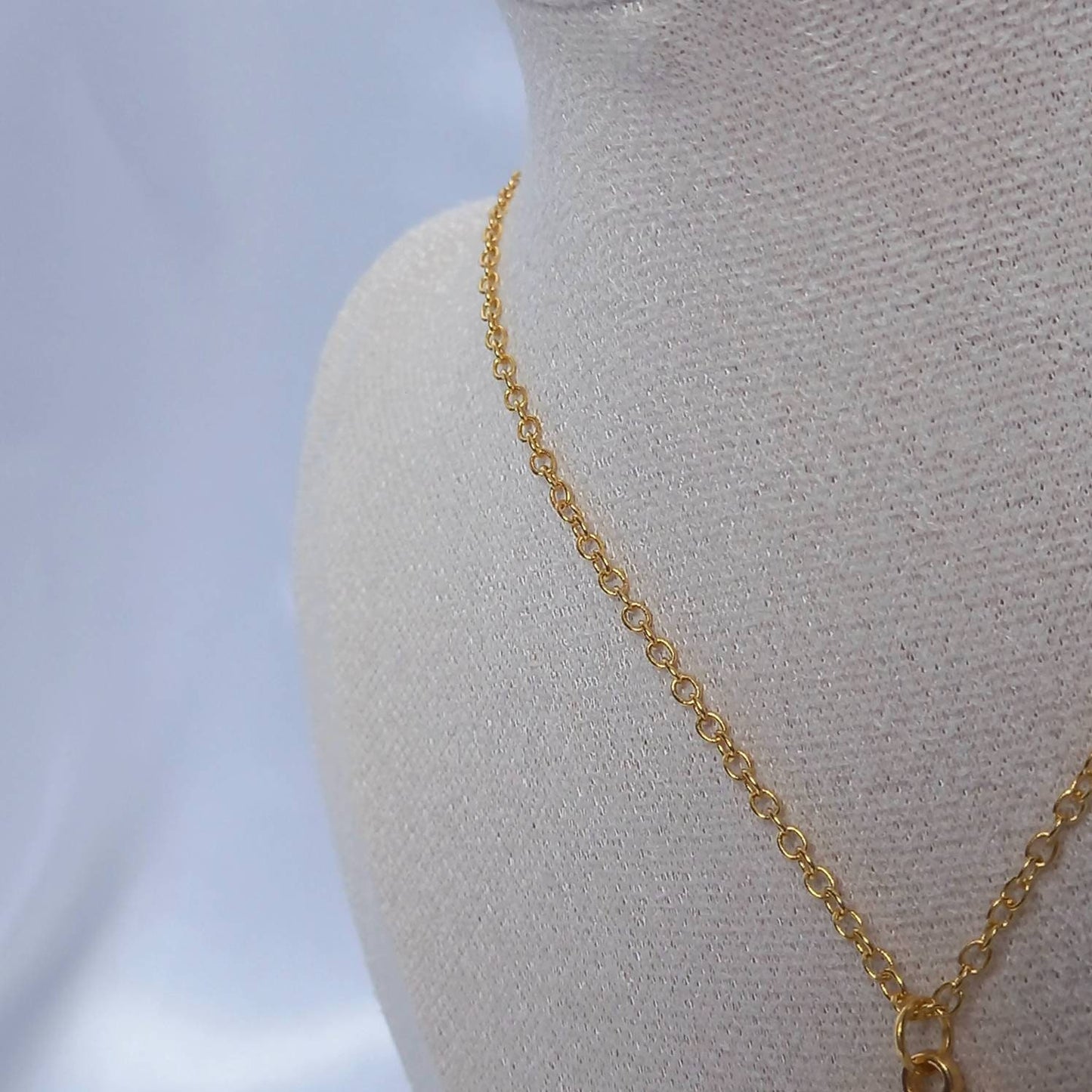 Gold Butterfly Charm Necklace - Chain Necklaces,Blue Butterfly Necklace,Gold Necklaces In The UK,Gold Jewellery In The UK, Gold & Blue