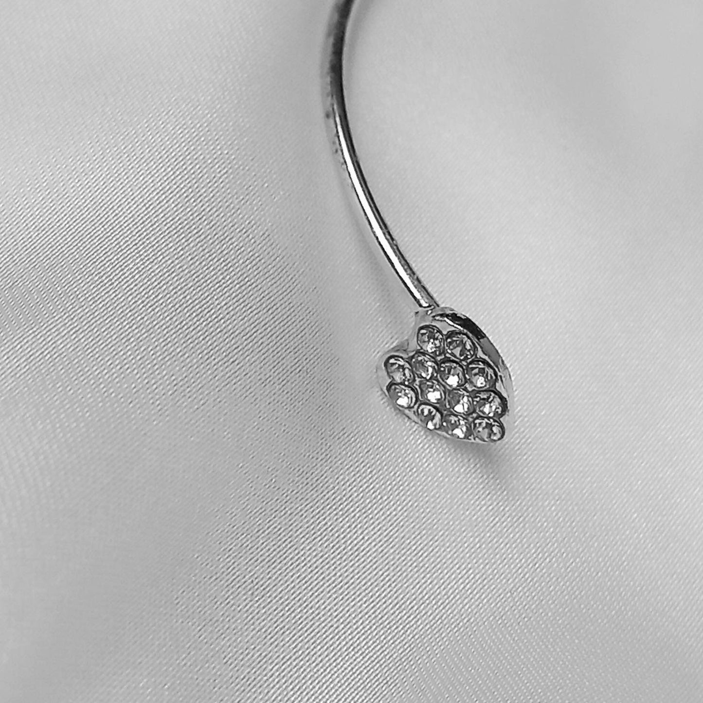 Silver Heart Bangle Bracelet - Silver Jewellery In The UK, Accessories, Silver Bangle, Bangle Jewellery,Minimal Bangle Bracelet,Gift For Her