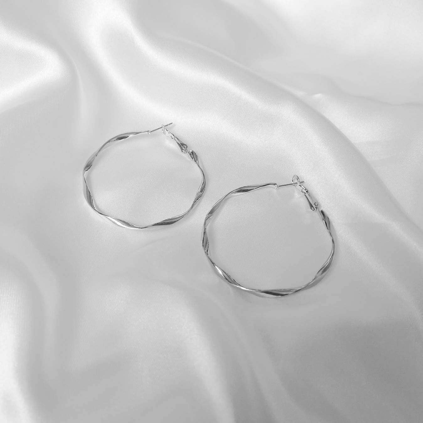 Silver Hoop Earrings - Silver Earrings,Silver Hoop Earrings In The UK,Silver Jewellery In The UK,Large Hoop Earrings,Large Hoops In The UK