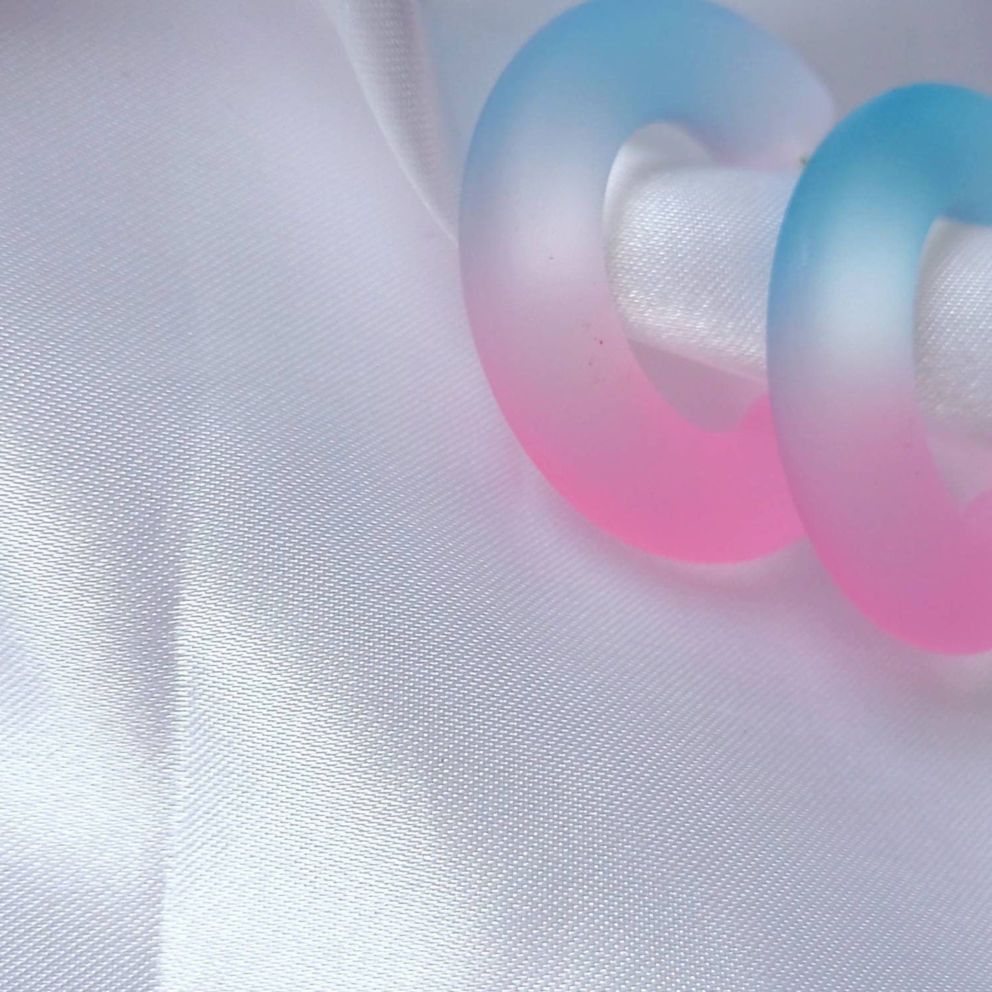 Chunky Pink & Blue Resin Hoop Earrings -  Ombre Earrings, Chunky Hoop Earrings, Pink Earrings, Two Tone Resin Earrings, Earrings In The UK