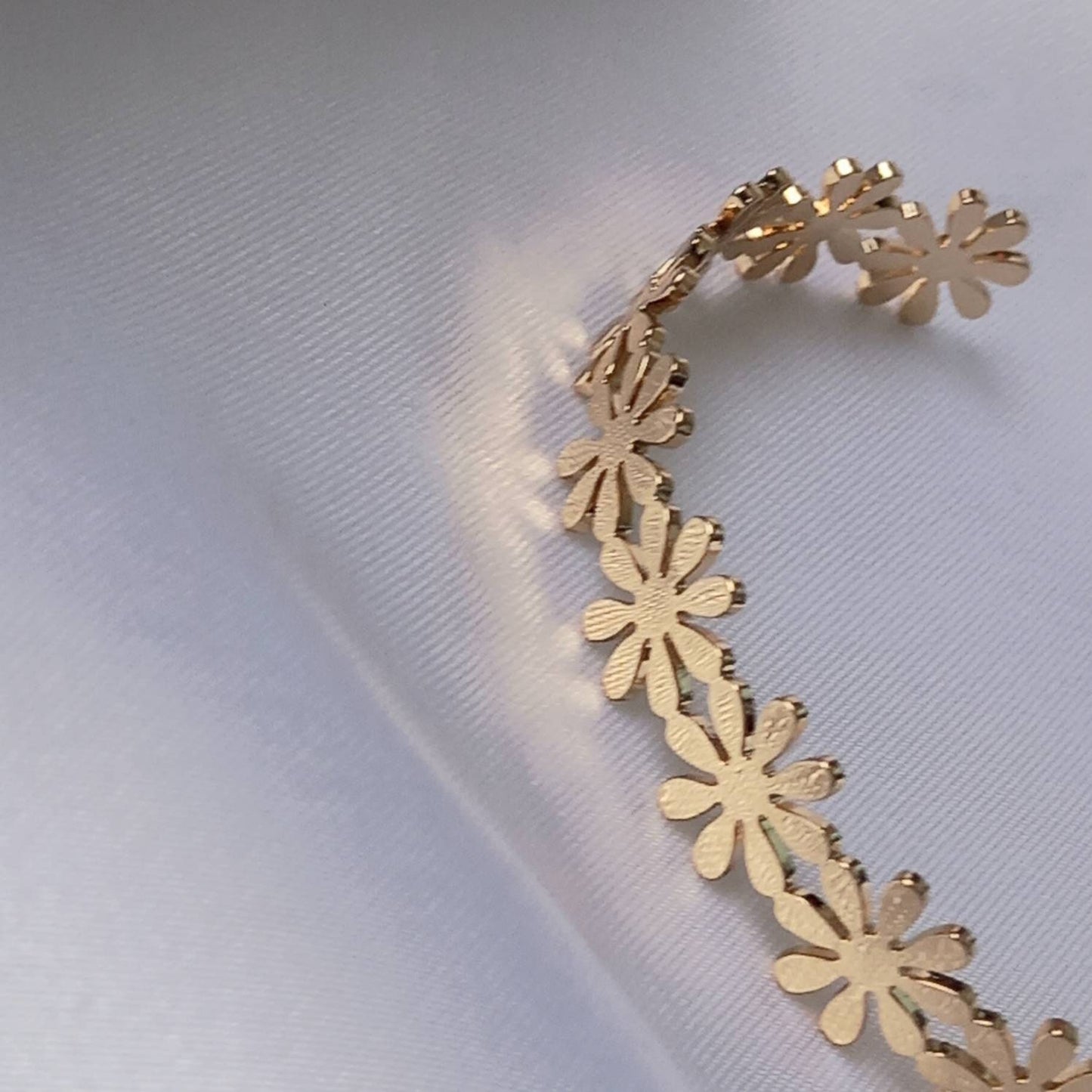 Gold Flower Bangle Bracelet - Gold Jewellery,Gold Bangle,Flower Bangle Jewellery,Floral Bangle Bracelet,Gift For Her,Gold Bangles In The UK