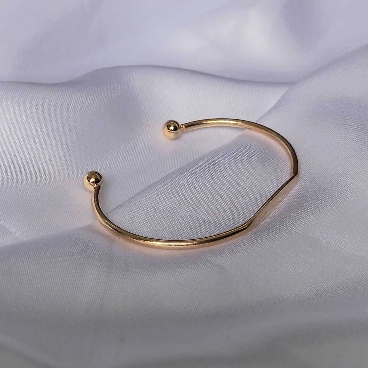 Gold Plated Bangle Bracelet - Gold Jewellery In The UK,Gold Bangles,Bangle Jewellery,Minimal Bangle Bracelet,Gift For Her,Modern Jewellery