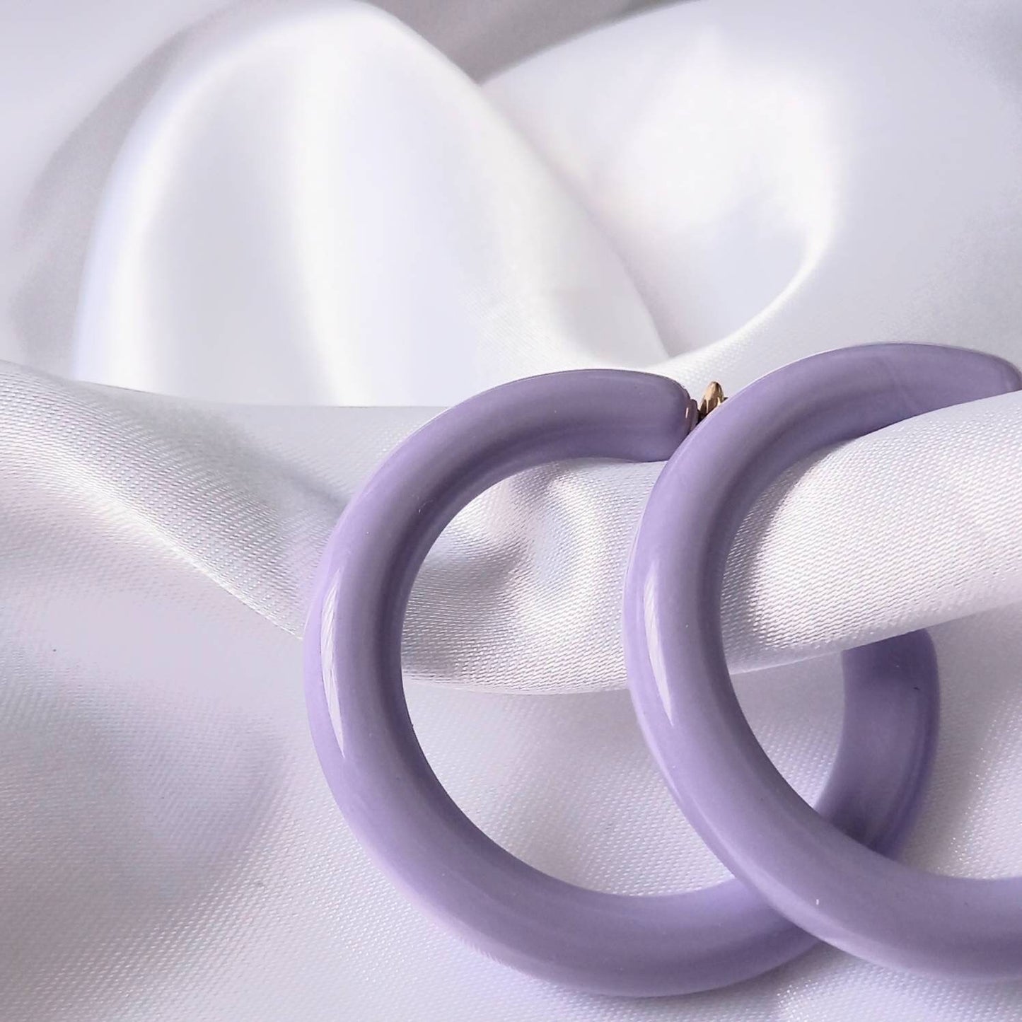 Chunky Purple Resin Hoop Earrings -  Resin Earrings, Chunky Hoop Earrings, Thick Resin Earrings, Earrings In The UK, Hoop Earrings In The UK