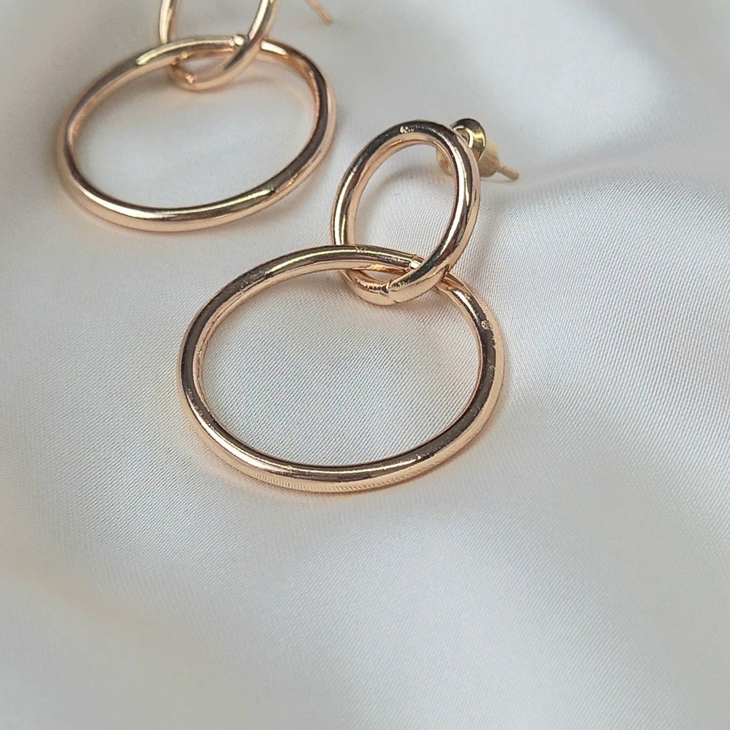 Gold Plated Drop Earrings -  Abstract Earrings,Unique Earrings,Circle Earrings In The UK,Gold Accessories,Gold Jewellery,Gold Earrings