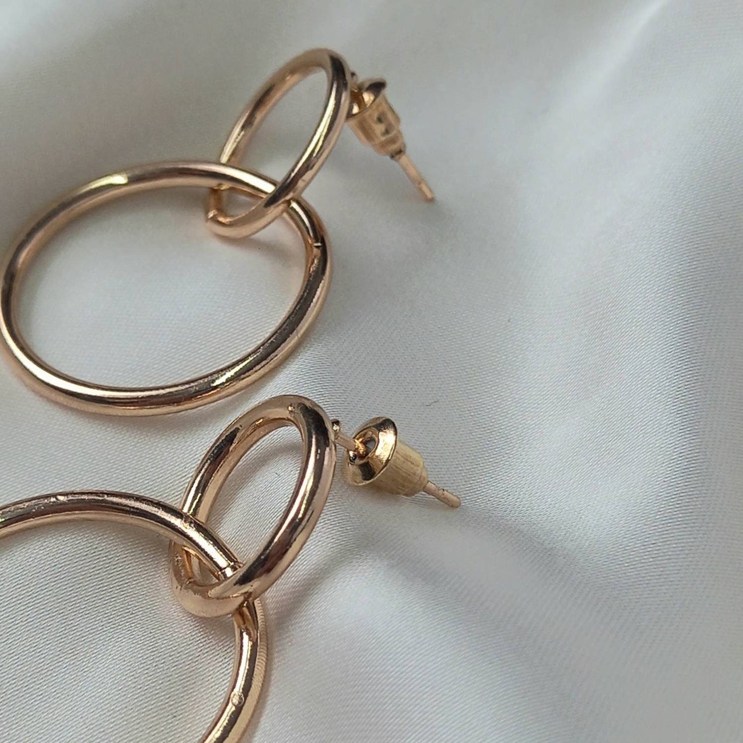 Gold Plated Drop Earrings -  Abstract Earrings,Unique Earrings,Circle Earrings In The UK,Gold Accessories,Gold Jewellery,Gold Earrings