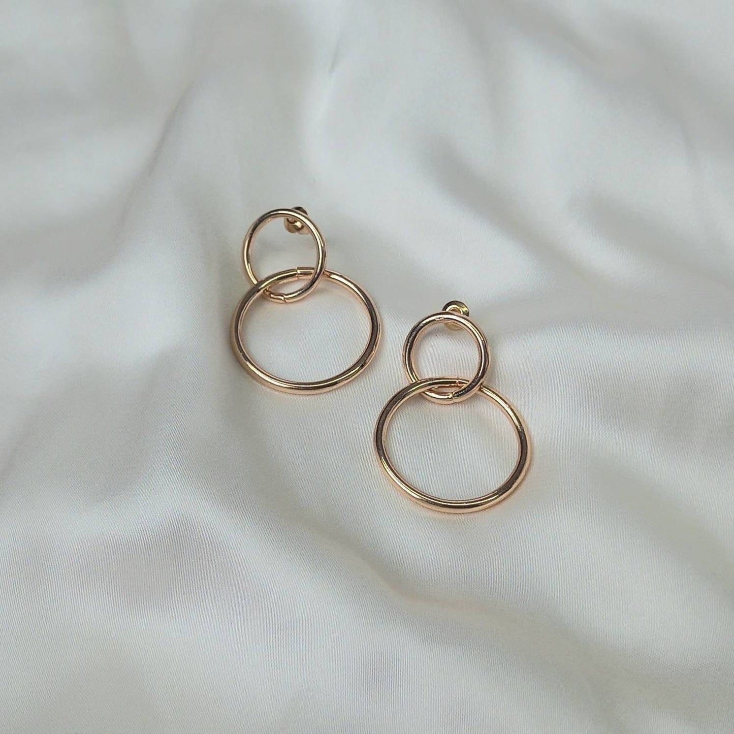 Gold Plated Drop Earrings -  Abstract Earrings,Unique Earrings,Circle Earrings In The UK,Gold Accessories,Gold Jewellery,Gold Earrings