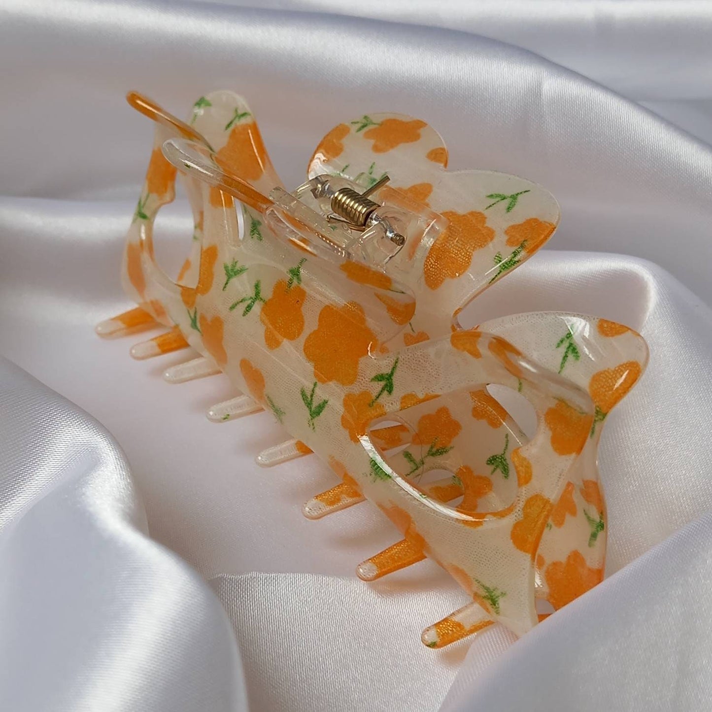 Large Orange Flower Hair Claw- Orange Hair Clip,Hair Accessories,Orange Hair Claw,Flower Hair Clips,Funky Hair Clip,Hair Clips In The UK