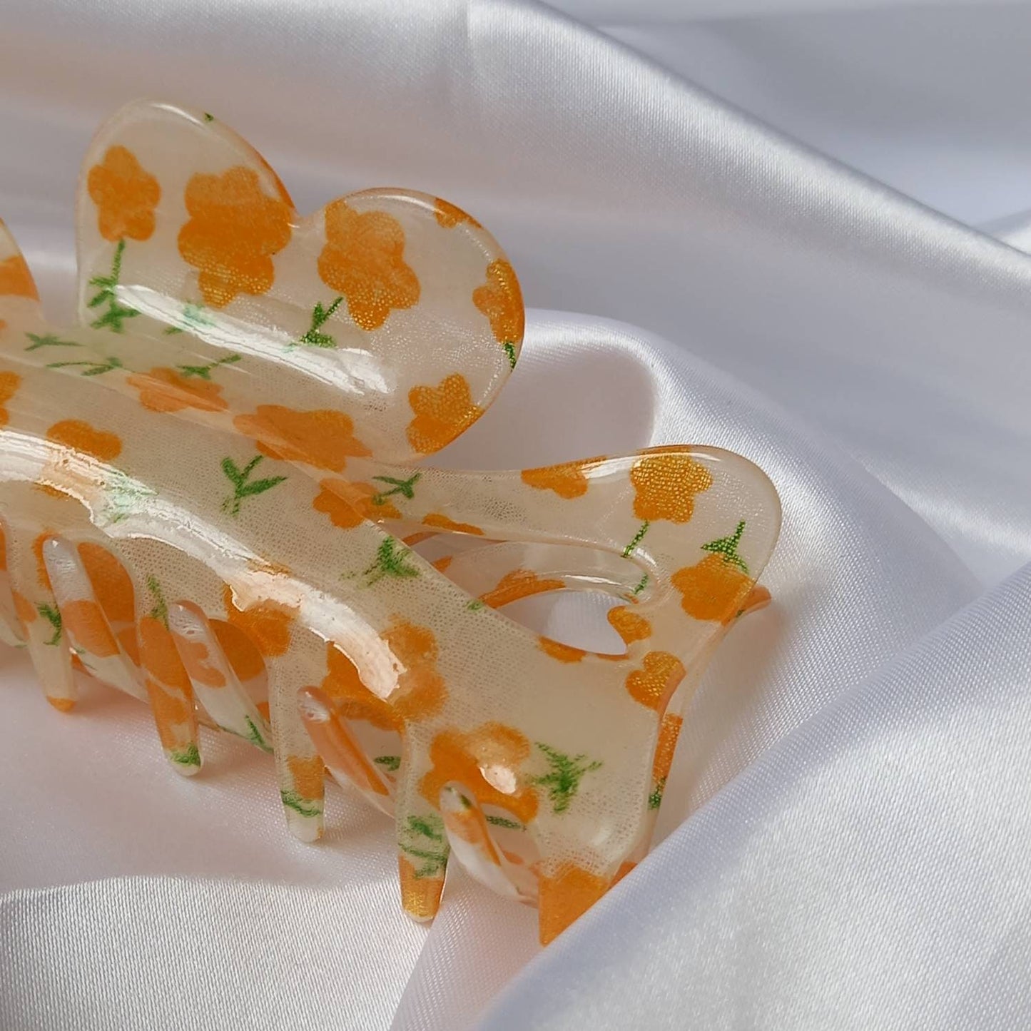 Large Orange Flower Hair Claw- Orange Hair Clip,Hair Accessories,Orange Hair Claw,Flower Hair Clips,Funky Hair Clip,Hair Clips In The UK