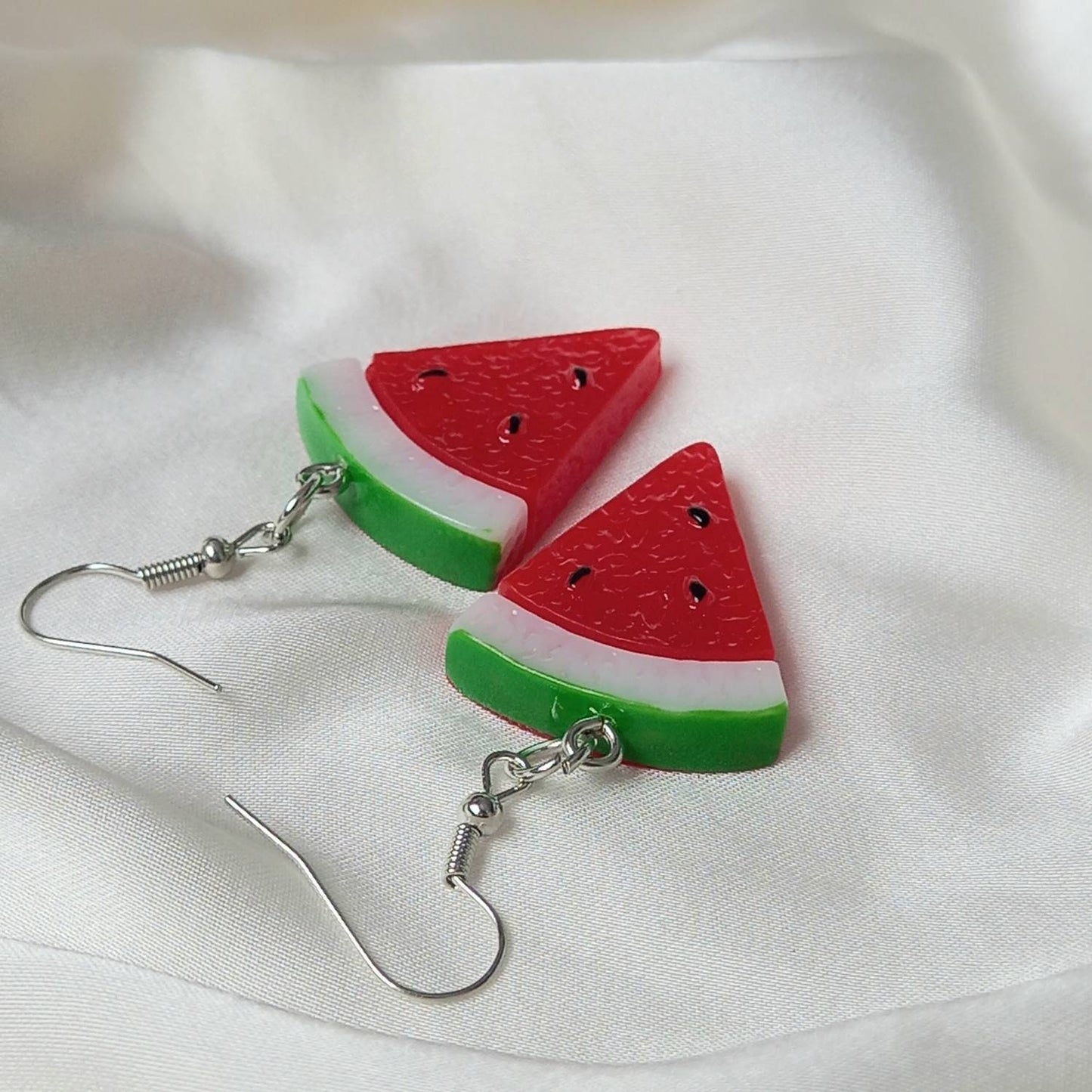 Watermelon Drop Earrings - Watermelon Earrings,Novelty Earrings,Red Earrings In The UK,Funky Earrings,Unique Earrings,Jewellery In The UK