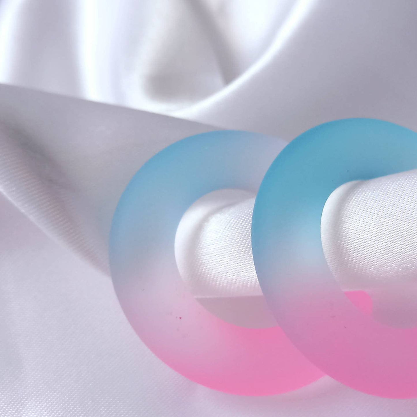 Chunky Pink & Blue Resin Hoop Earrings -  Ombre Earrings, Chunky Hoop Earrings, Pink Earrings, Two Tone Resin Earrings, Earrings In The UK