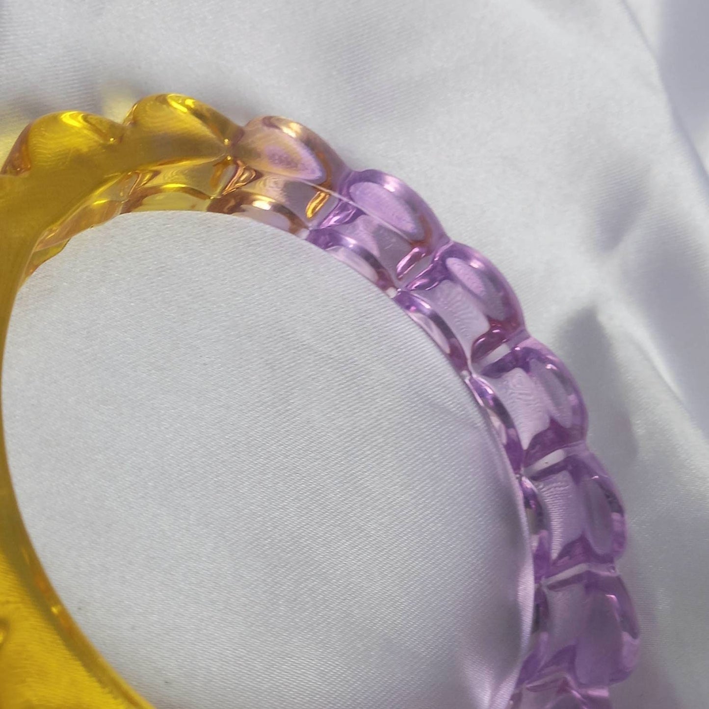 Chunky Purple & Orange Resin Bracelet - Chunky Bracelets,Resin Bracelet,Purple Bracelet In The UK,Chunky jewellery,Purple Resin Jewellery