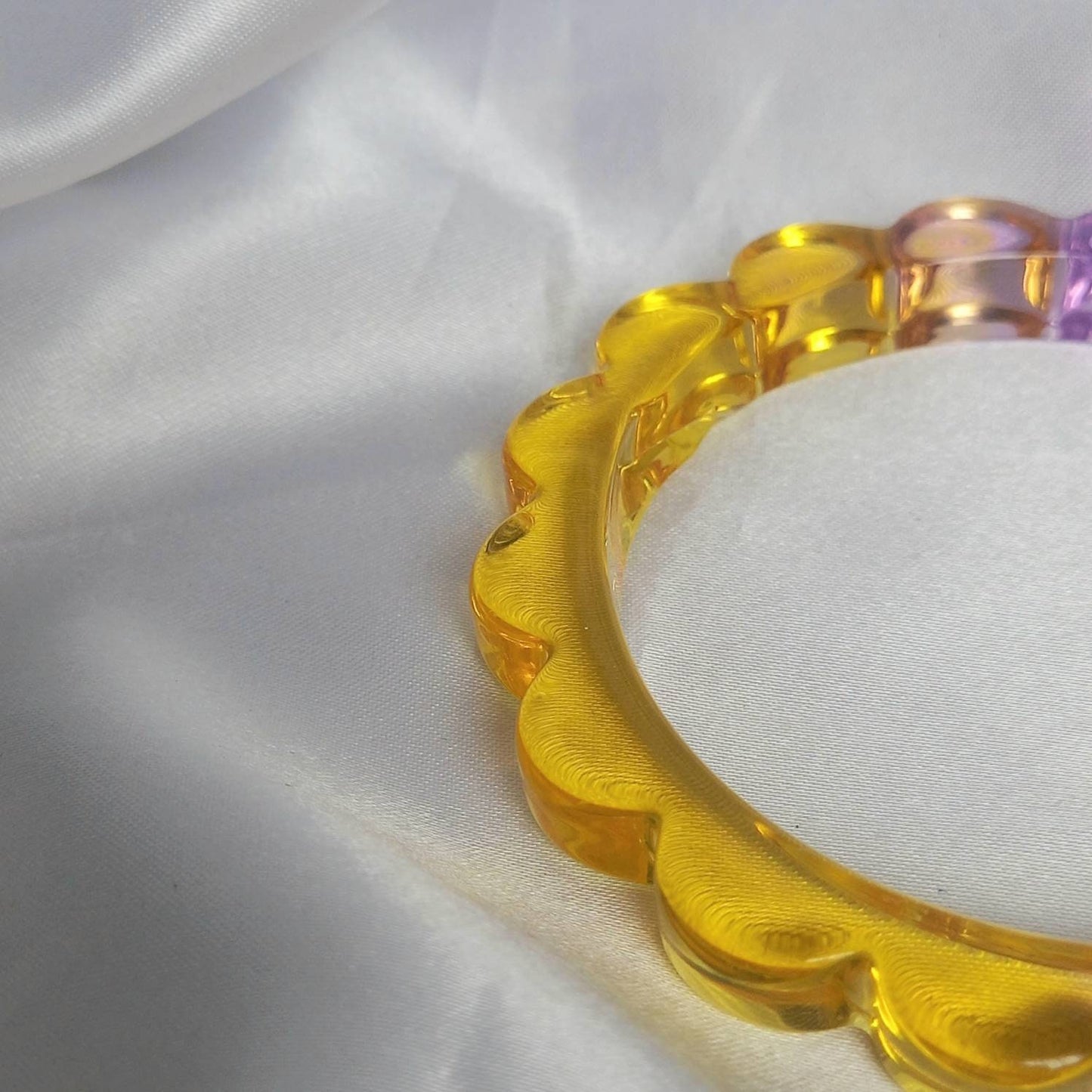 Chunky Purple & Orange Resin Bracelet - Chunky Bracelets,Resin Bracelet,Purple Bracelet In The UK,Chunky jewellery,Purple Resin Jewellery