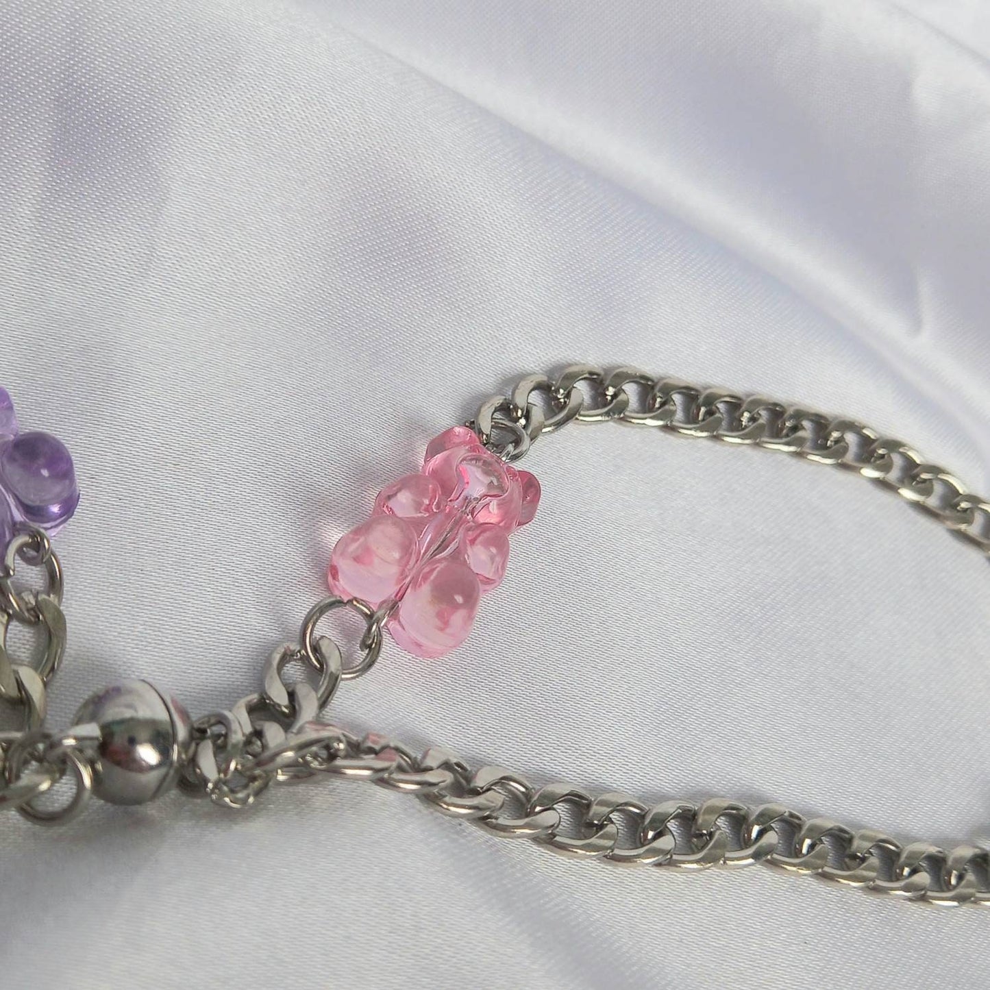 2 Piece Magnetic Gummy Bear Friendship Bracelet Set - Bestie Bracelet,Matching Bracelet,Best Friends Bracelet,Novelty Bracelet Set,Gift Set