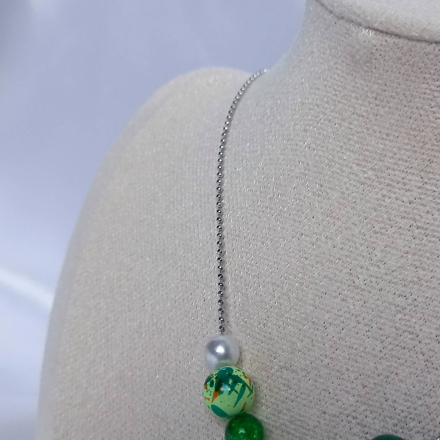 Silver & Green Butterfly Charm Necklace - Chain Necklaces,Green Butterfly Necklace,Silver Necklaces In The UK, Silver Jewellery In The UK