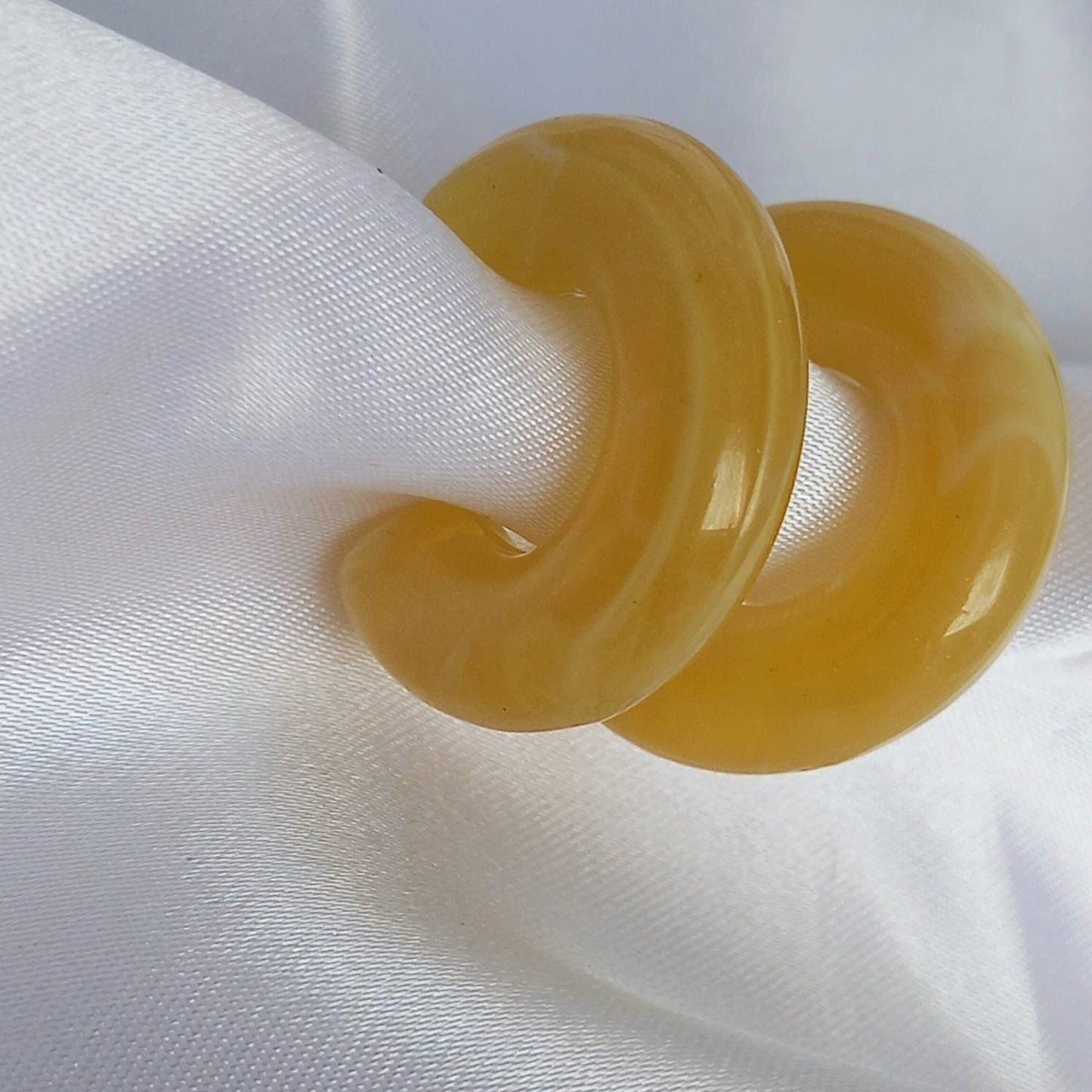 Chunky Yellow Resin Hoop Earrings -  Resin Earrings, Chunky Hoop Earrings, Thick Resin Earrings, Earrings In The UK, Hoop Earrings In The UK