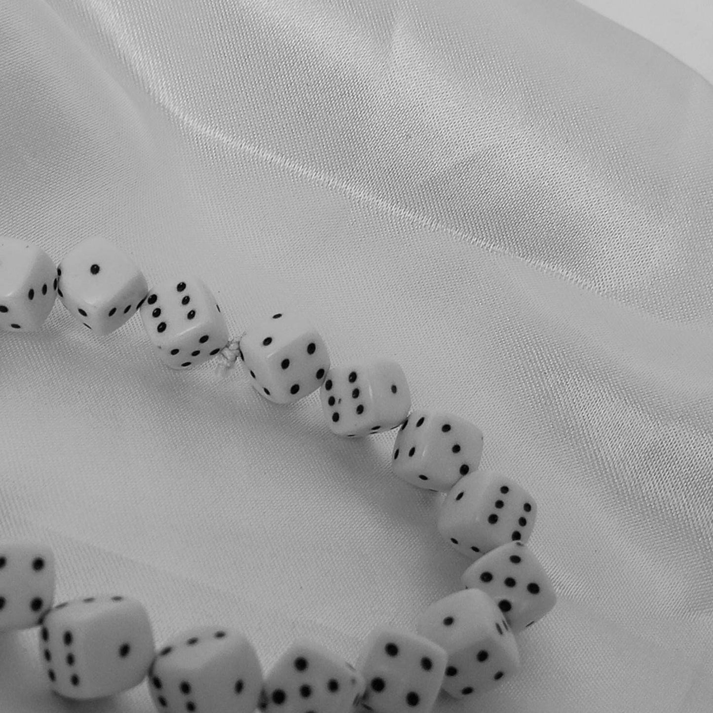 Dice Bead Bracelets - Dice Bracelet,Dice Bead Jewellery In The UK,Dice Bead Bracelets In The UK,White Bracelet,White Beaded Bracelets
