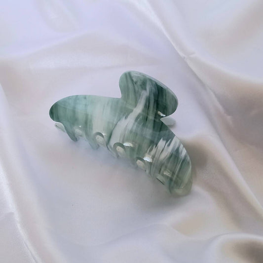 Green Hair Clamp- Hair Clip, Green Hair Accessories, Green Hair Claw, Minimalistic Hair Clips, Funky Hair Clip, Green Hair Clips In The UK