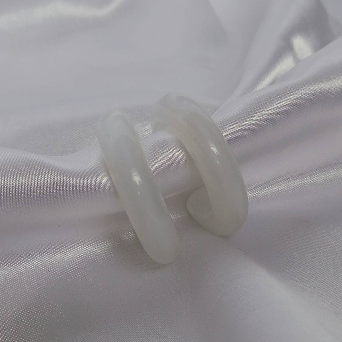 Chunky White Resin Hoop Earrings -  Resin Earrings, Chunky Hoop Earrings, Thick Resin Earrings, Earrings In The UK, Hoop Earrings In The UK