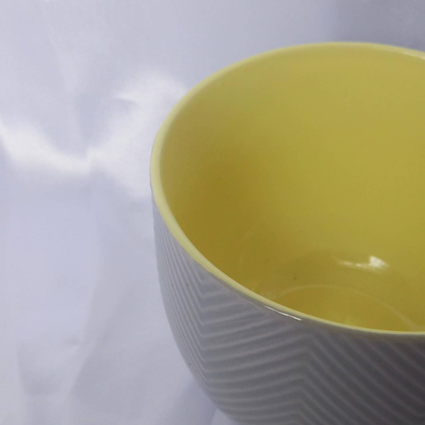 Large Grey Patterned Teacup - Grey Coffee Cup,Gifts For Her,Herbal Tea Cup,Yellow Mug,Grey & Yellow,Grey Mug,Cute Teacup,Yellow Teacup