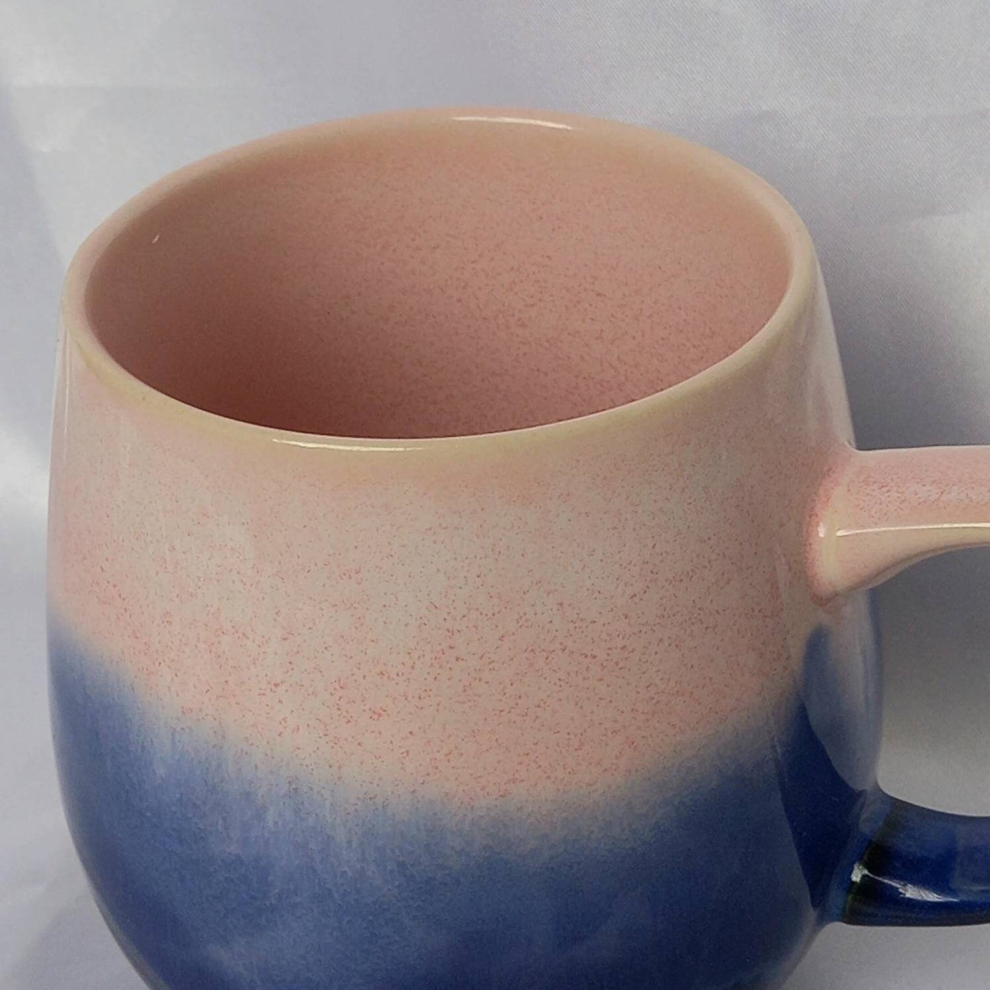 Large Pink & Blue Striped Mug - Coffee Cup, Gifts For Her, Herbal Tea Cup, Baby Pink Mug, Blue Mug, Stripy Mug, Stripes, Pink Girly Mug