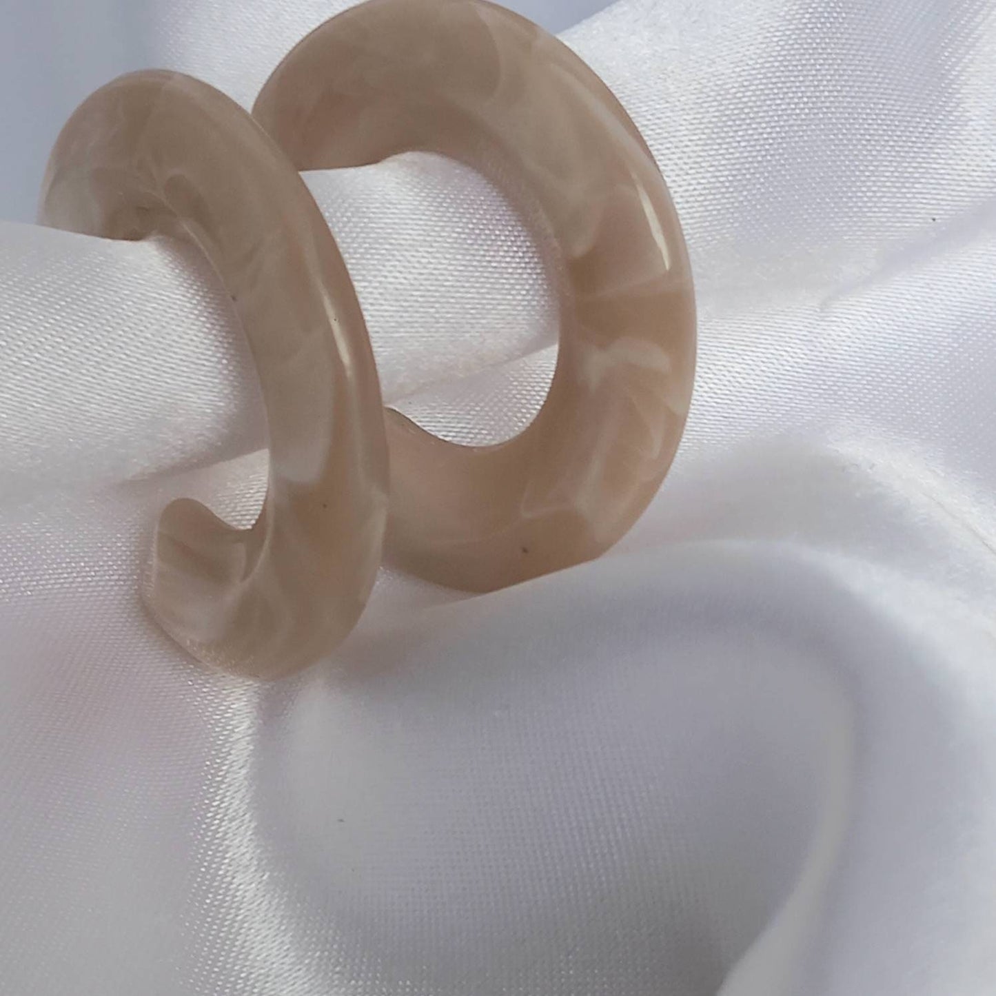 Chunky Pink Resin Hoop Earrings -  Resin Earrings, Chunky Hoop Earrings, Baby Pink Earrings, Thick Resin Earrings, Earrings In The UK