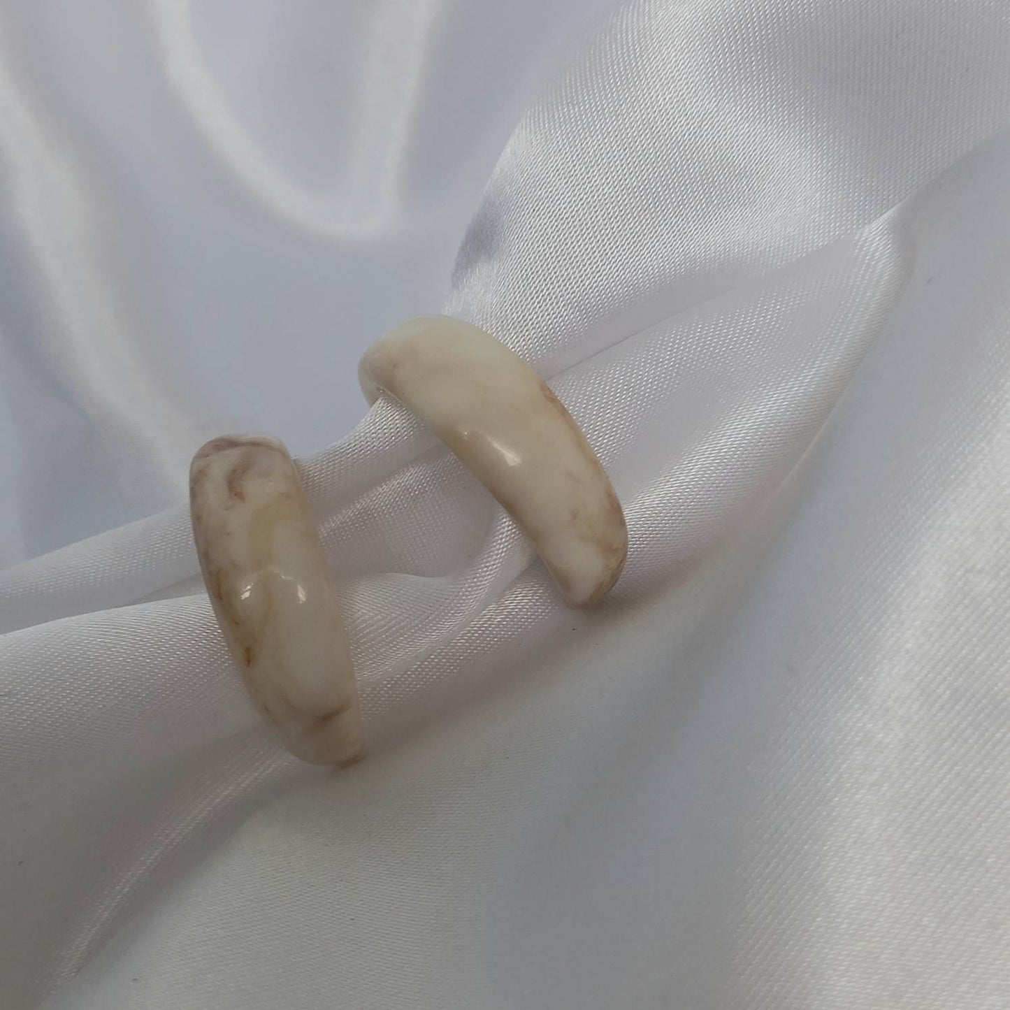Chunky Beige Resin Hoop Earrings - Resin Earrings, Chunky Hoop Earrings, Thick Resin Earrings, Earrings In The UK, Hoop Earrings In The UK